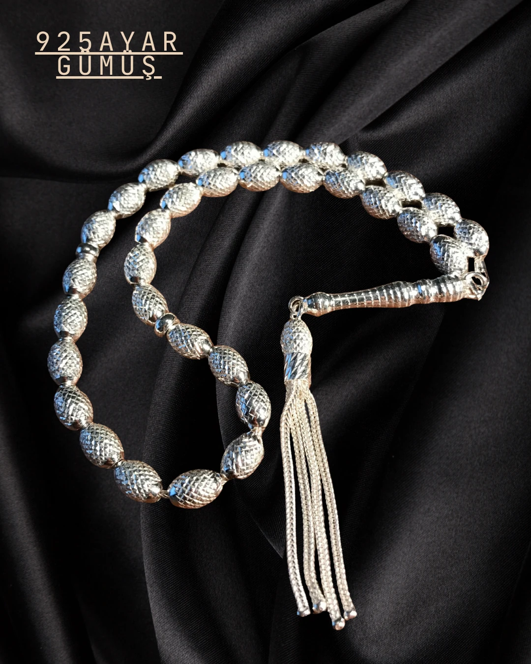 ÖZEL TASARIM 925 AYAR GÜMÜŞ TESBİH