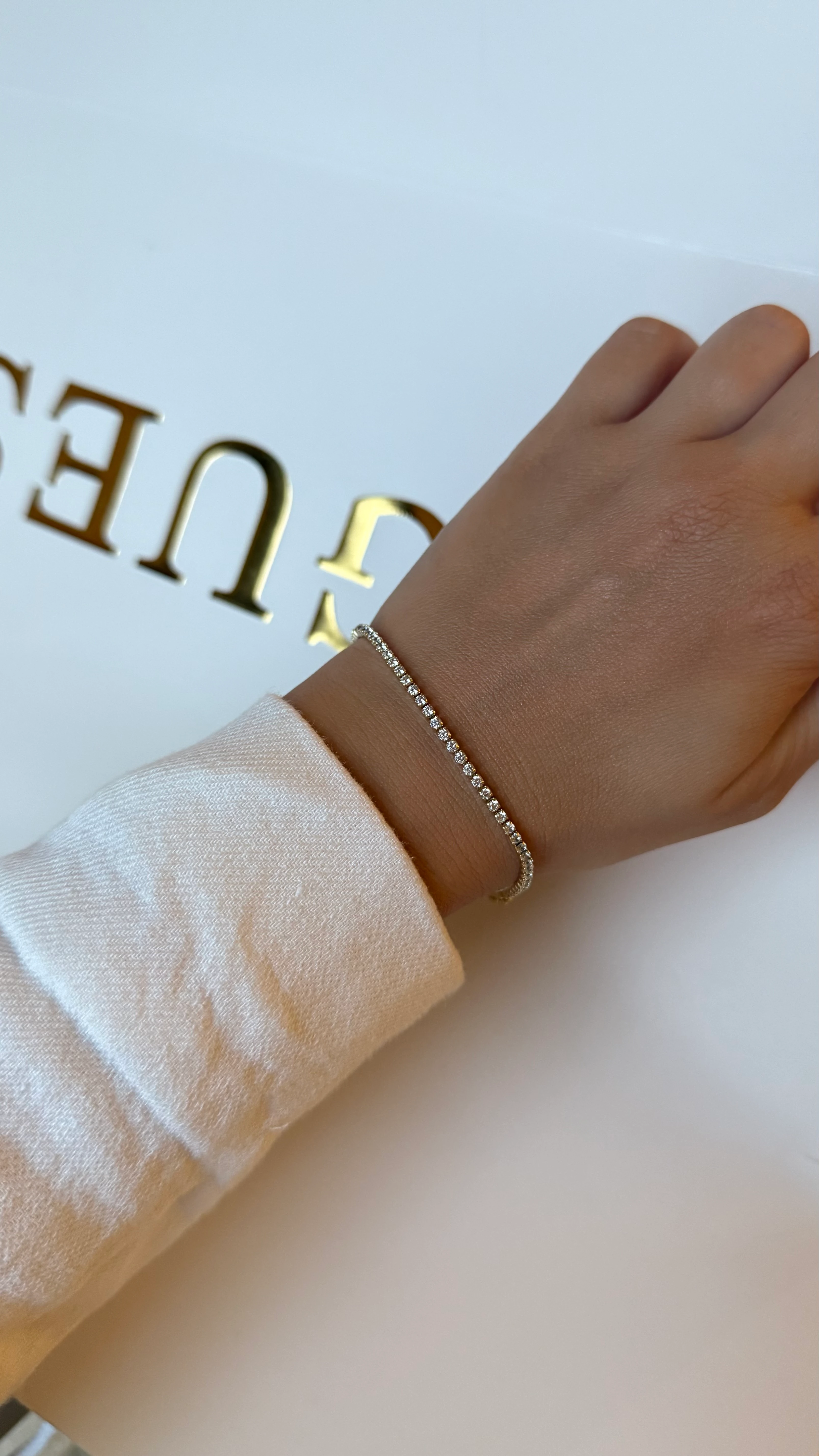 Minimal gold su yolu bileklik 