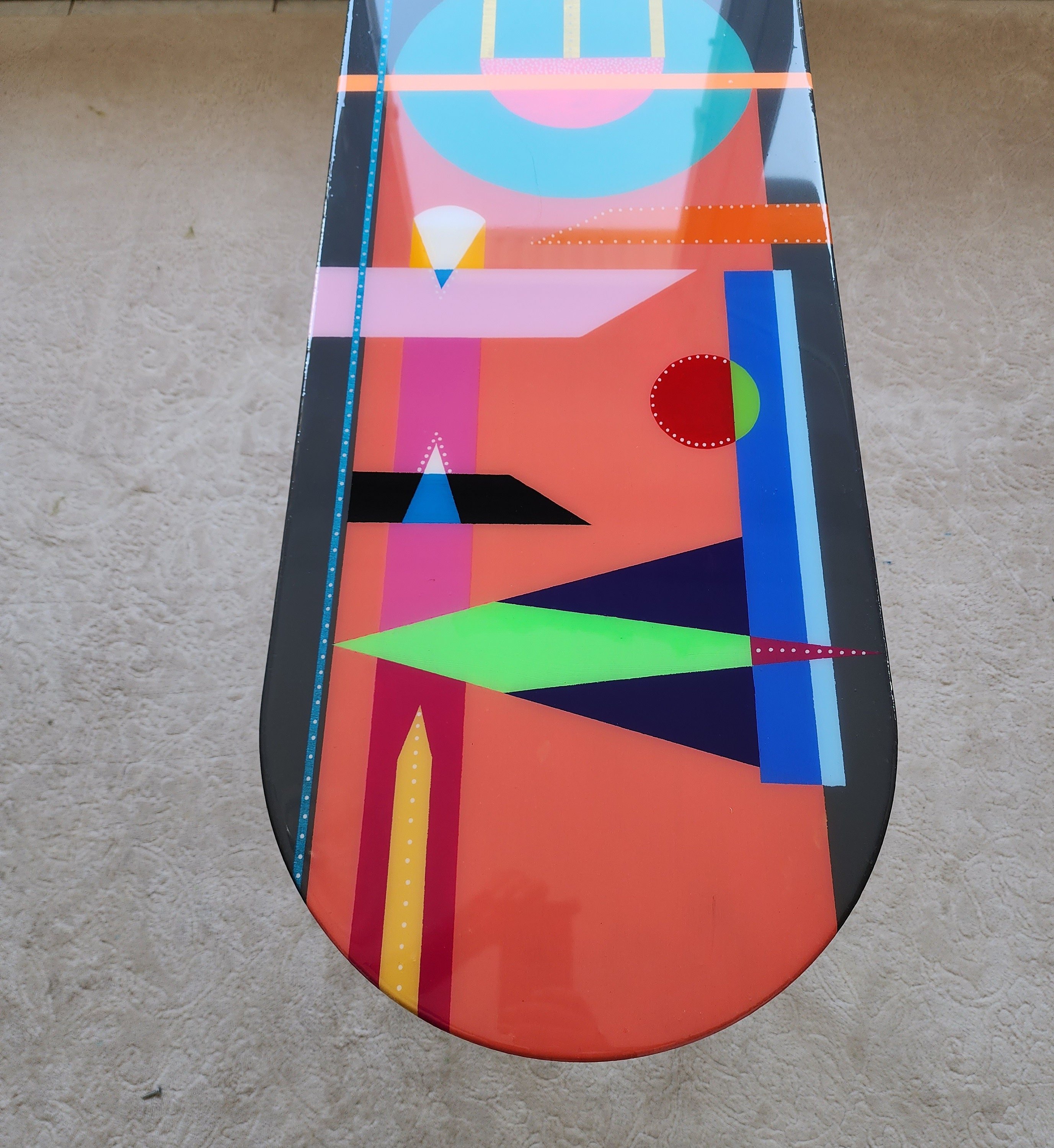 Unusual Colorful Abstract Funky Epoxy Resin Coffee Table, Modern Handmade Cool Eclectic Retro Boho Pop Art Black Pink Side End Center Table