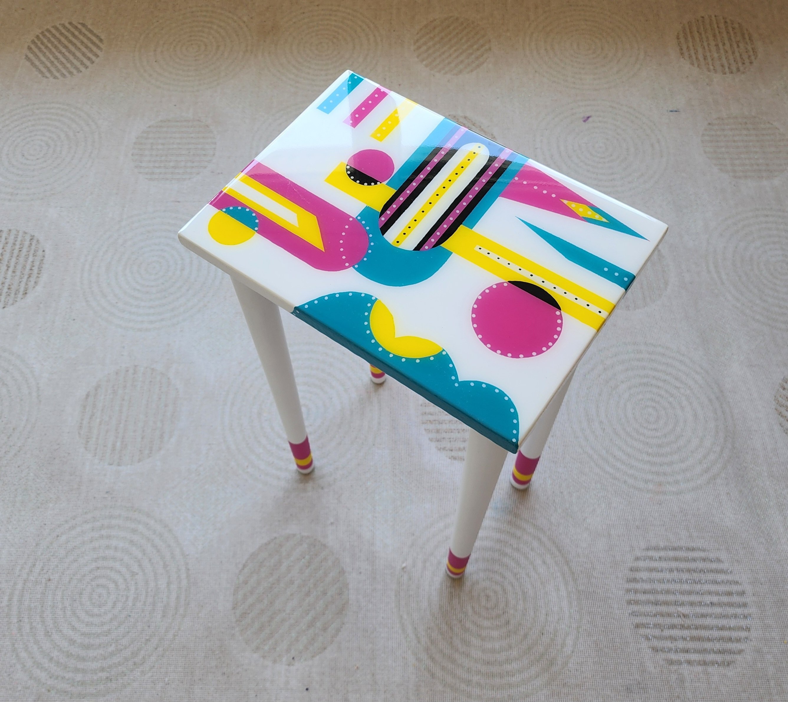 Colorful Cute Resin Side Coffee Table