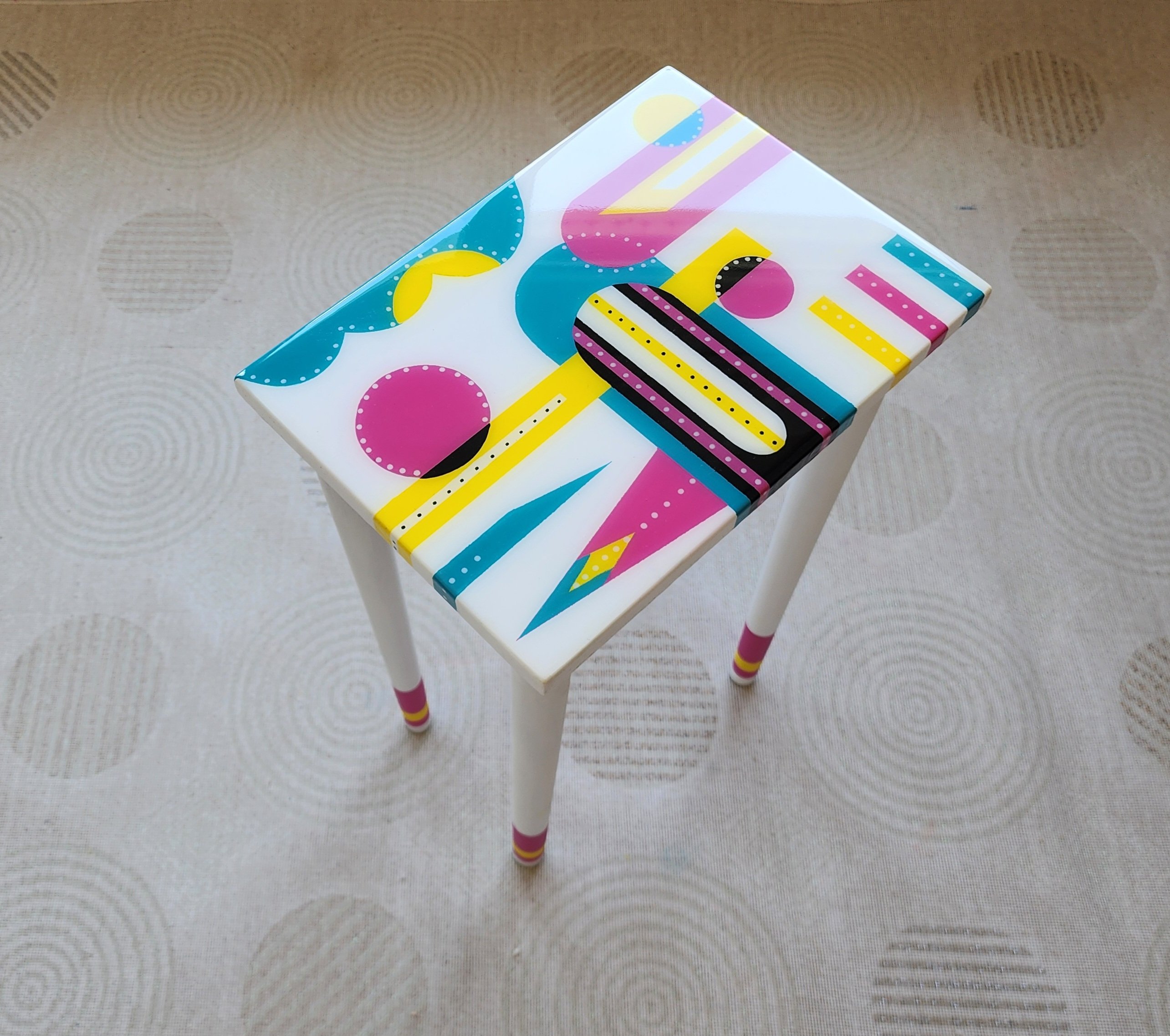 Colorful Cute Resin Side Coffee Table