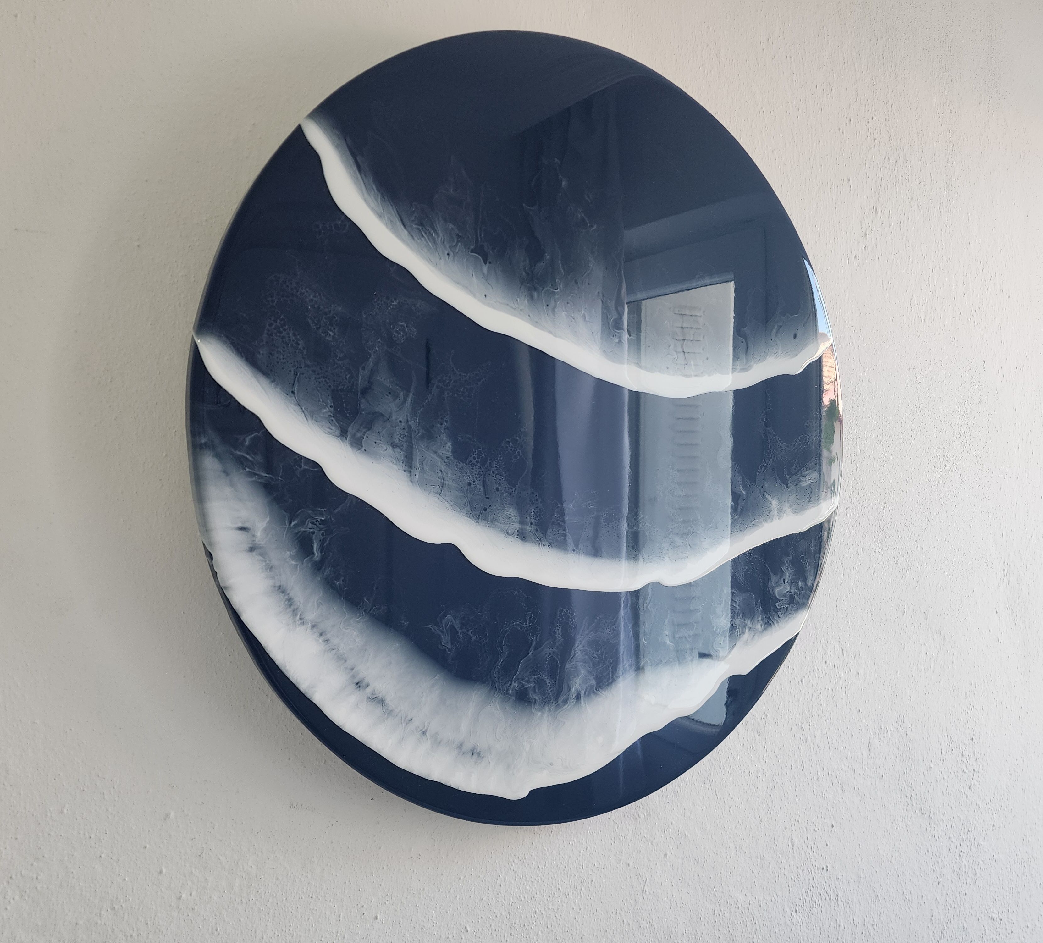 Large Ocean Wave Resin Coffee Table