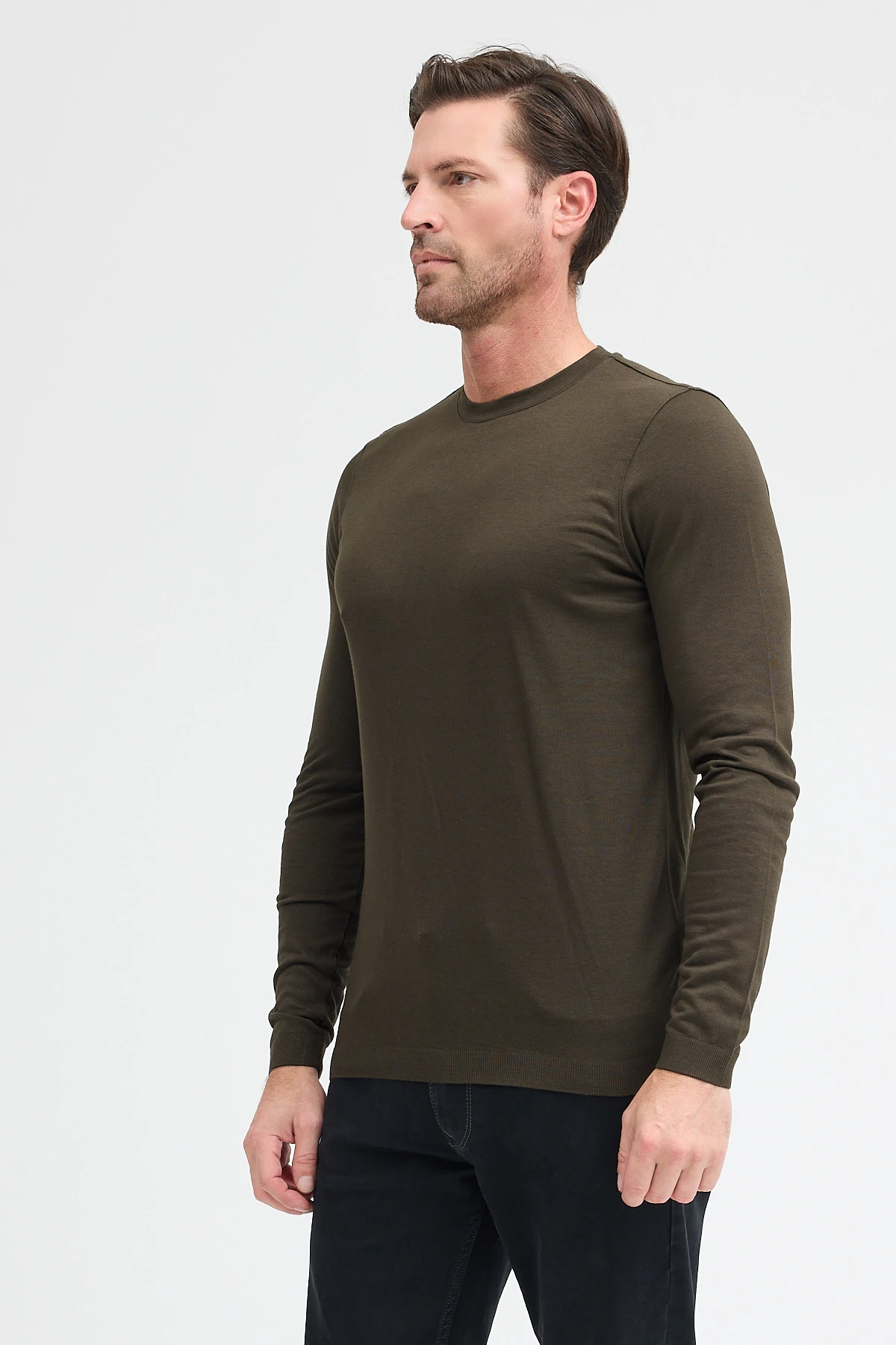 Erkek Bisiklet Yaka Uzun Kol Sweatshirt