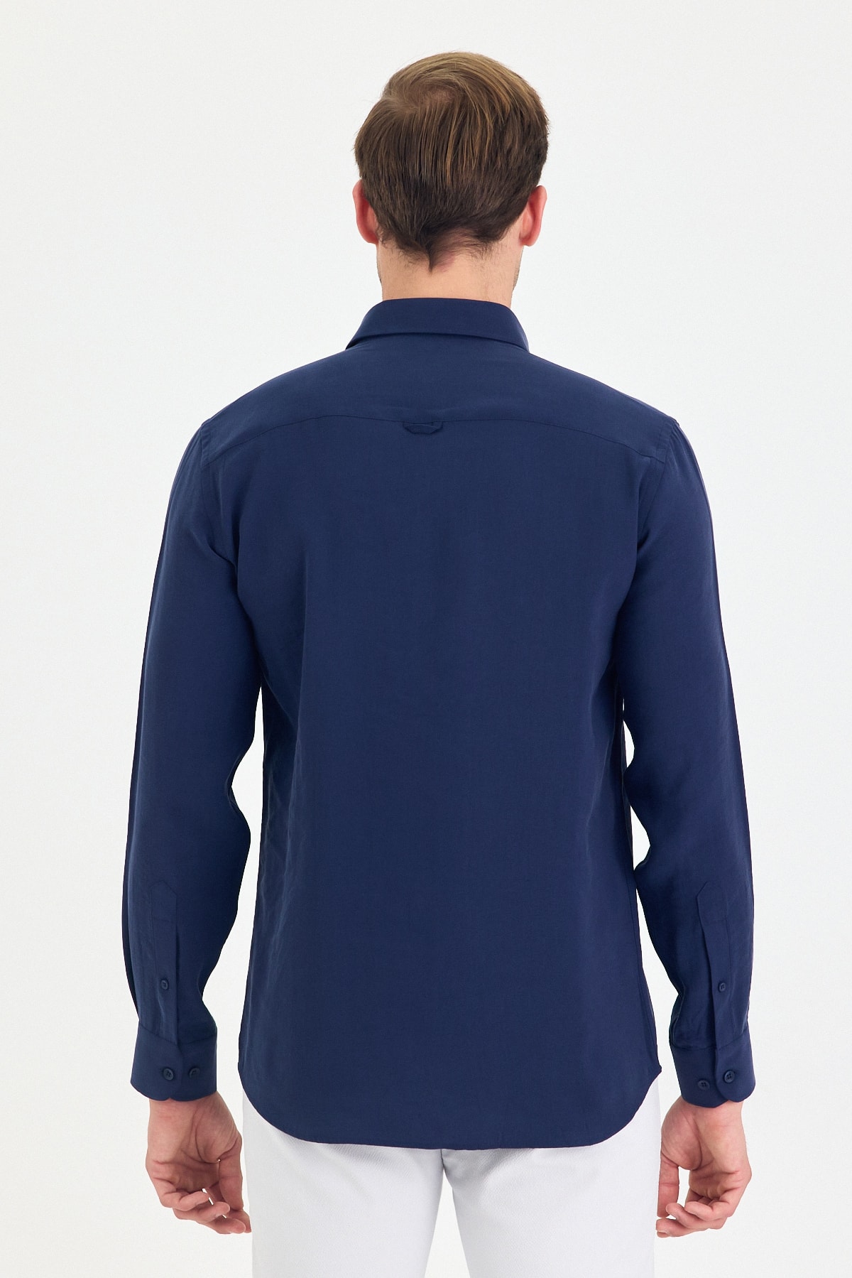 Uzun Kol Lyocell Gömlek