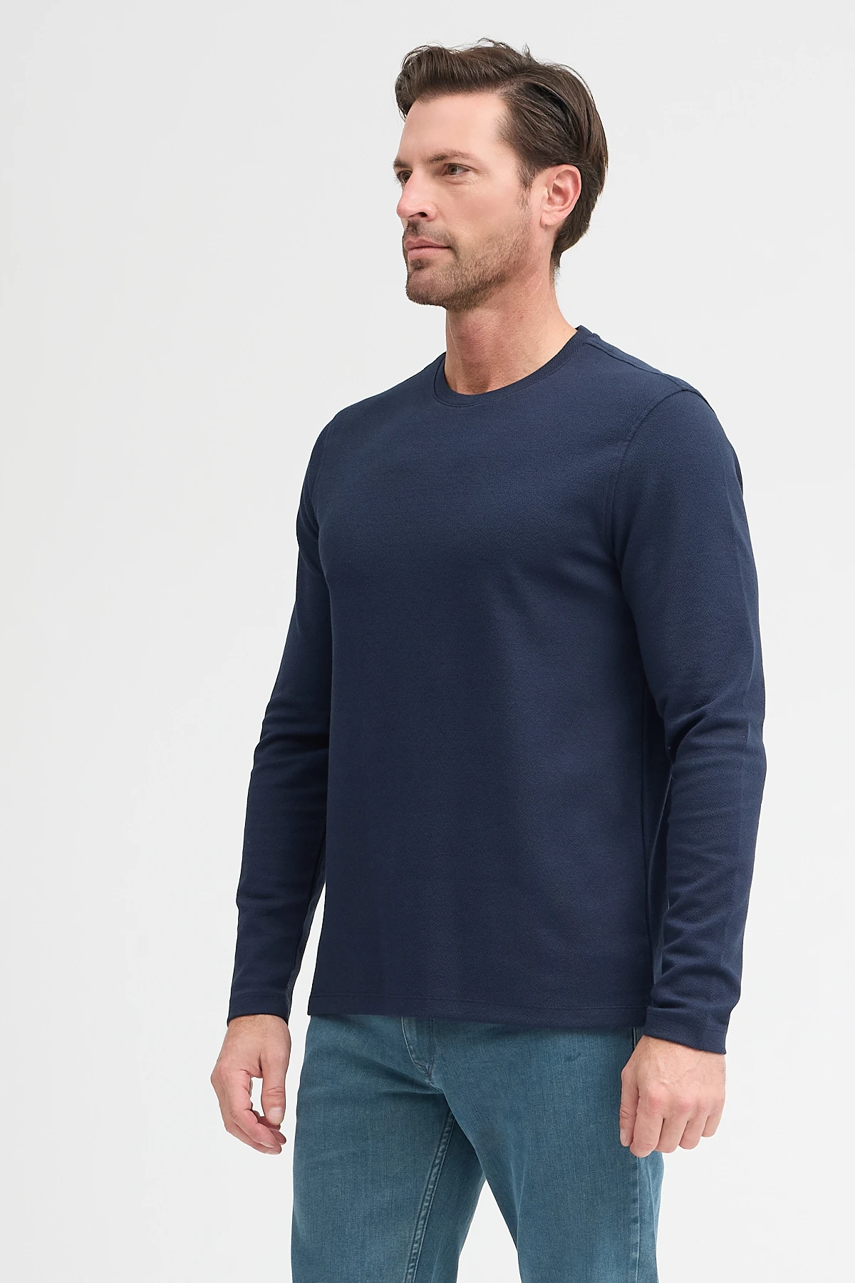 Erkek Bisiklet Yaka Uzun Kol Sweatshirt