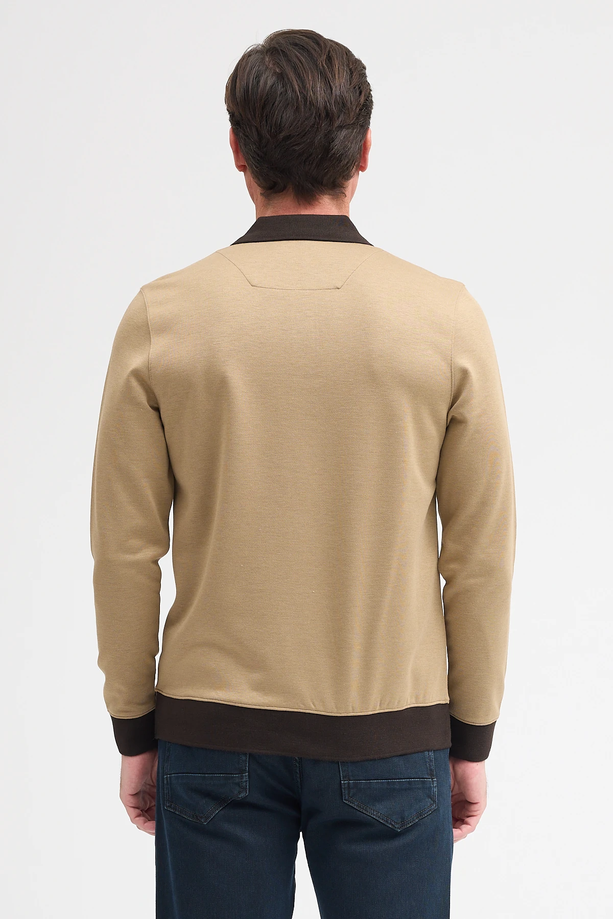 Erkek Polo Yaka Uzun Kol Sweatshirt