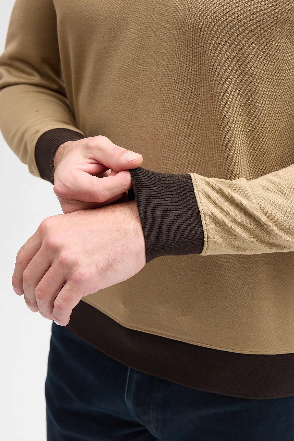 Erkek Polo Yaka Uzun Kol Sweatshirt