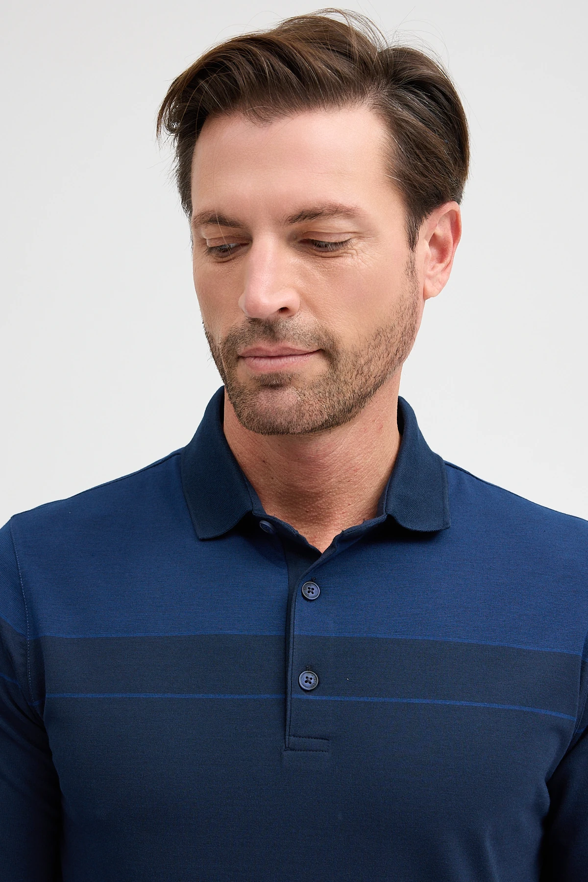 Erkek Polo Yaka Uzun Kol Sweatshirt