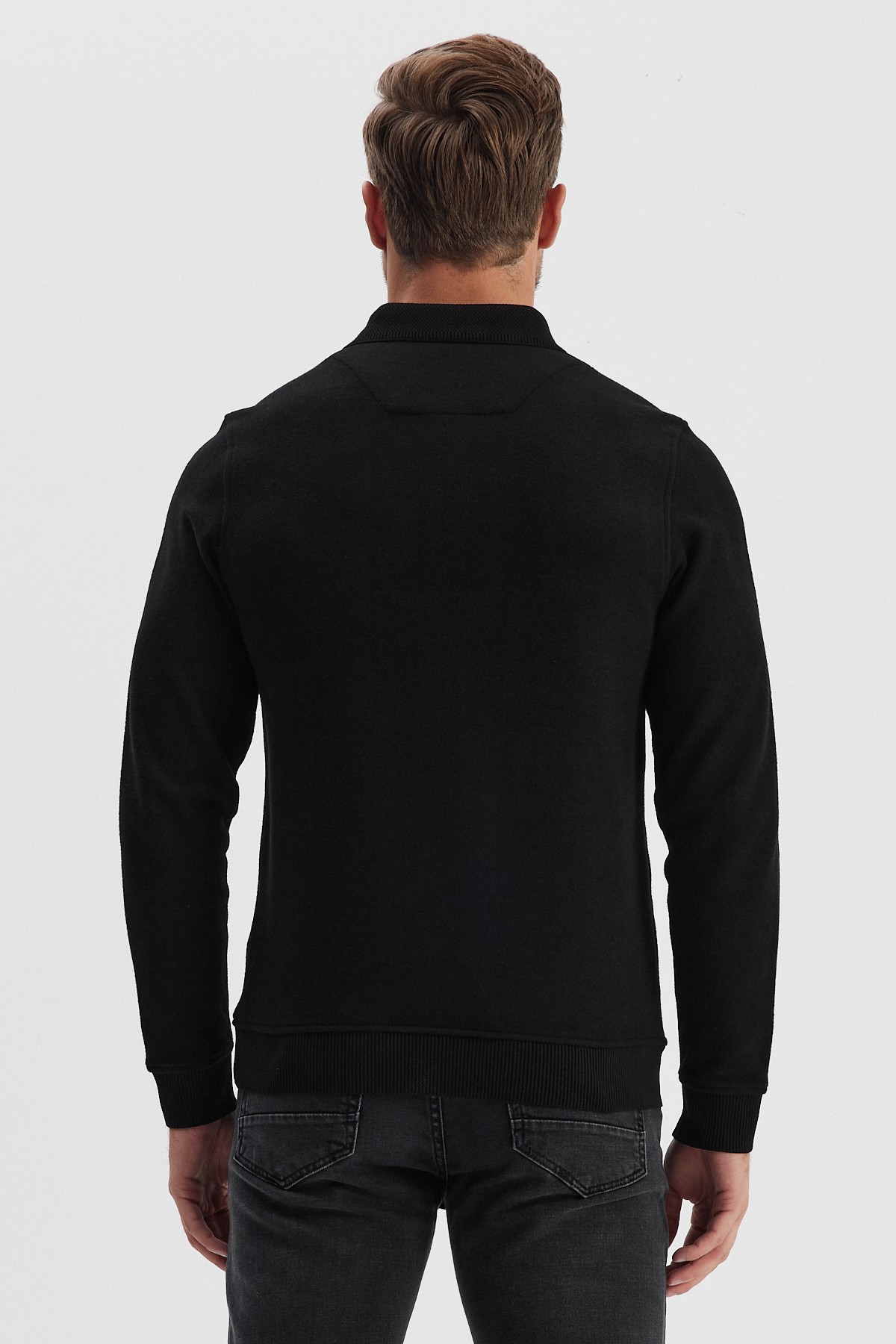 Erkek Polo Yaka Sweatshirt