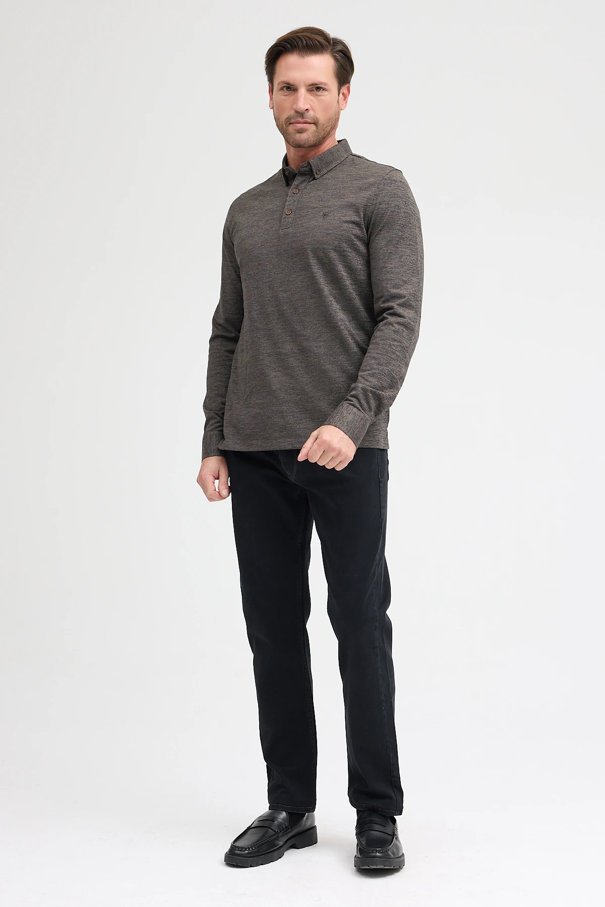 Polo Yaka Uzun Kol Sweatshirt