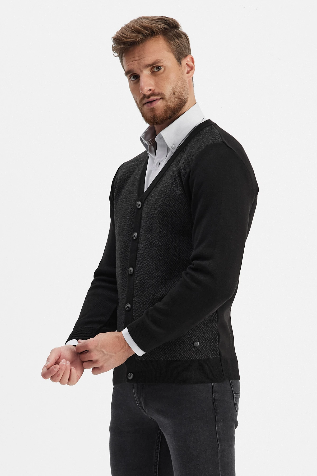 Erkek Klasik Cepli Hırka