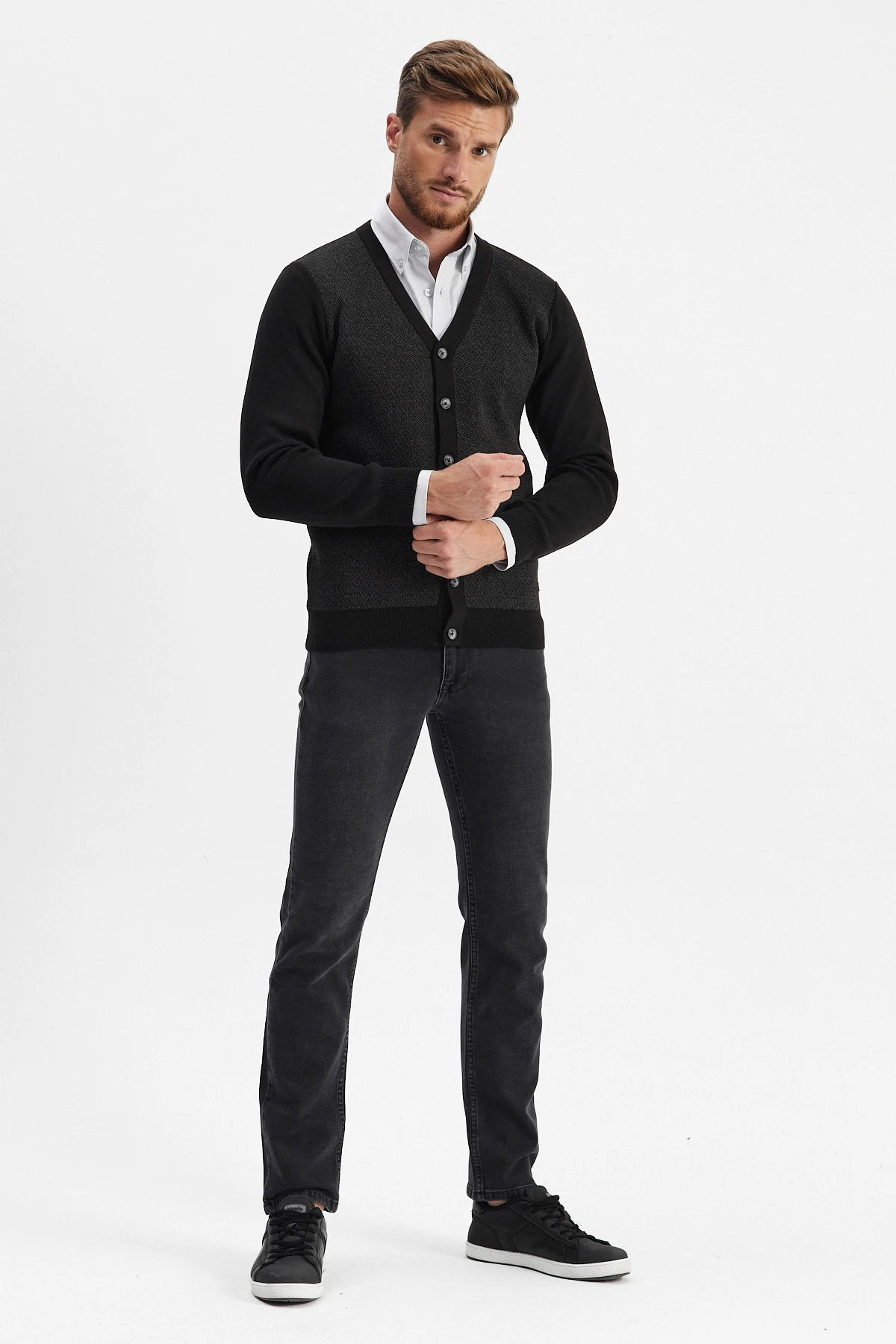 Erkek Klasik Cepli Hırka