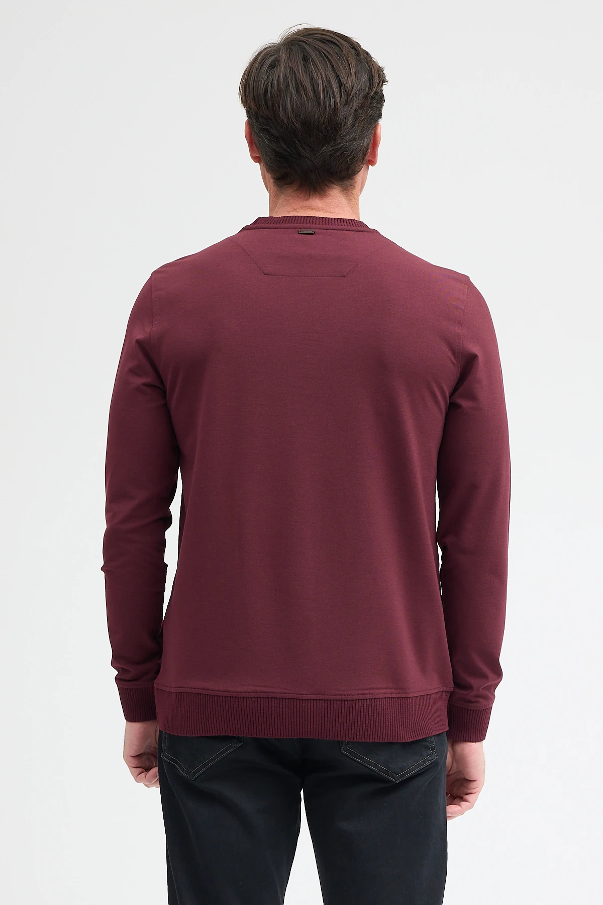 Erkek Bisiklet Yaka Uzun Kol Sweatshirt