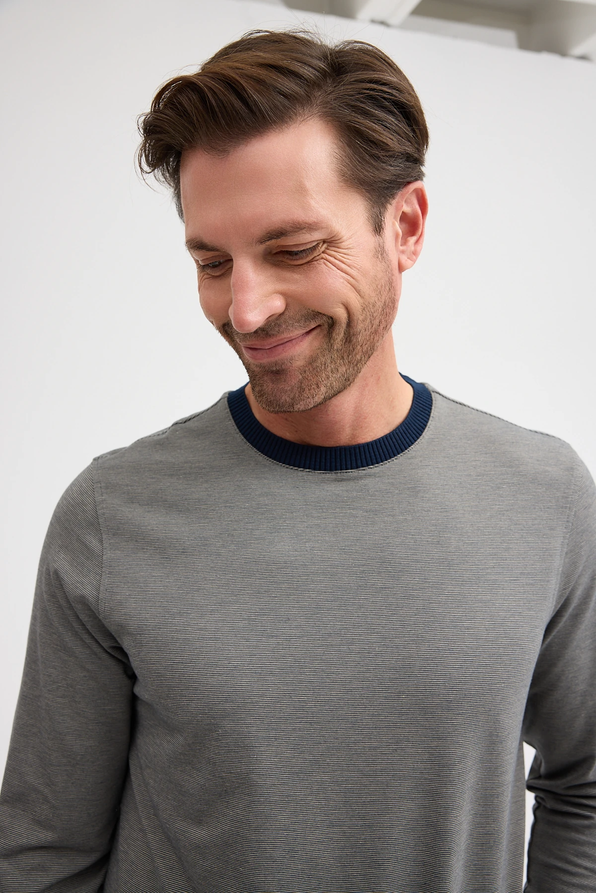 Erkek Bisiklet Yaka Uzun Kol Sweatshirt