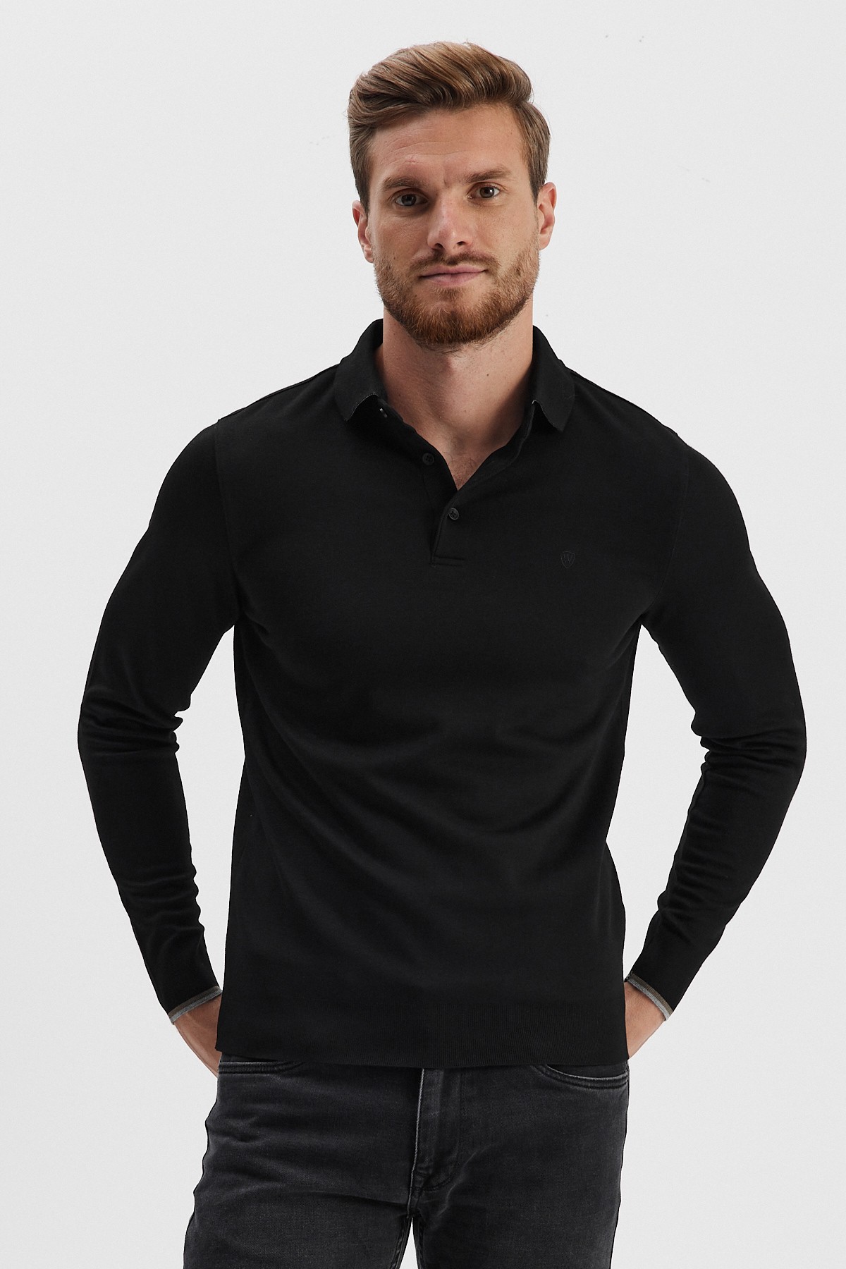 Erkek Polo Yaka Sweatshirt