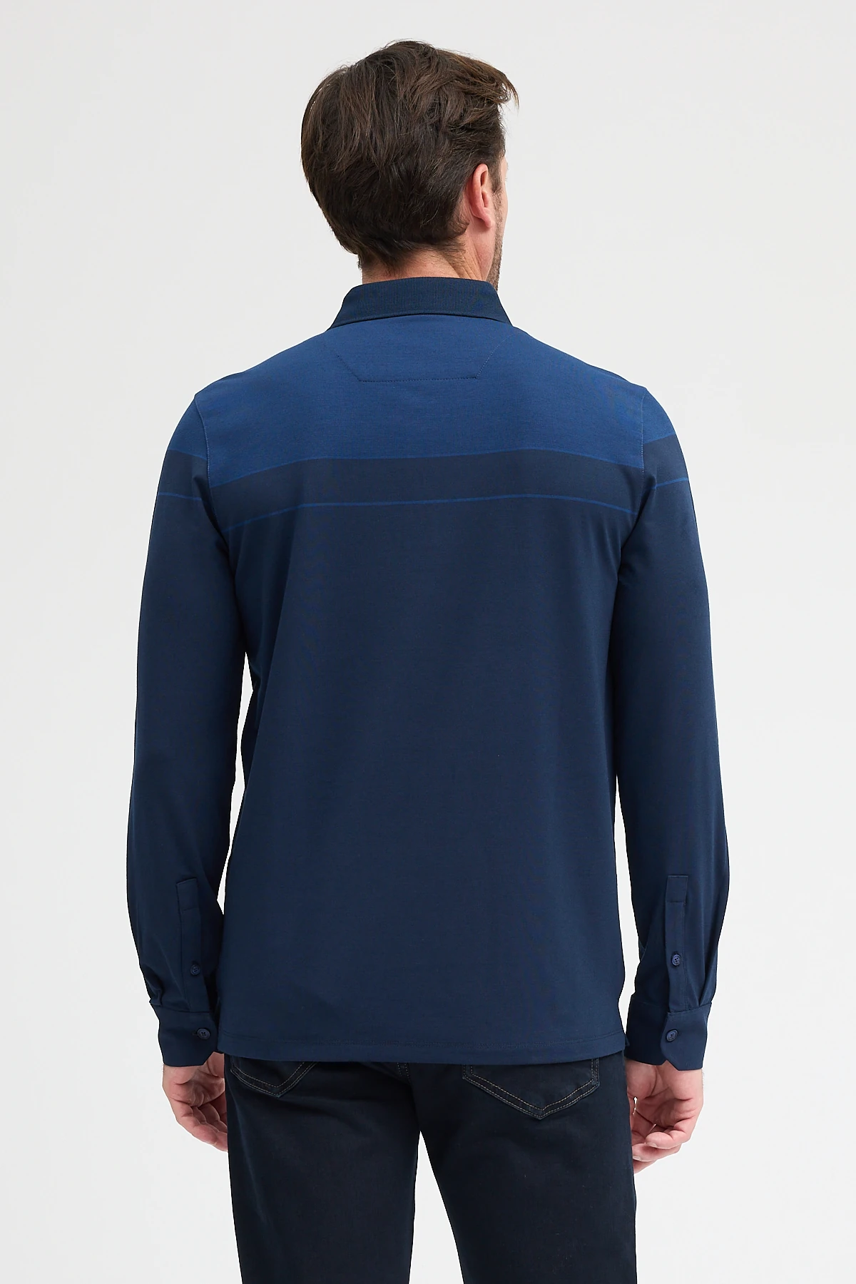 Erkek Polo Yaka Uzun Kol Sweatshirt