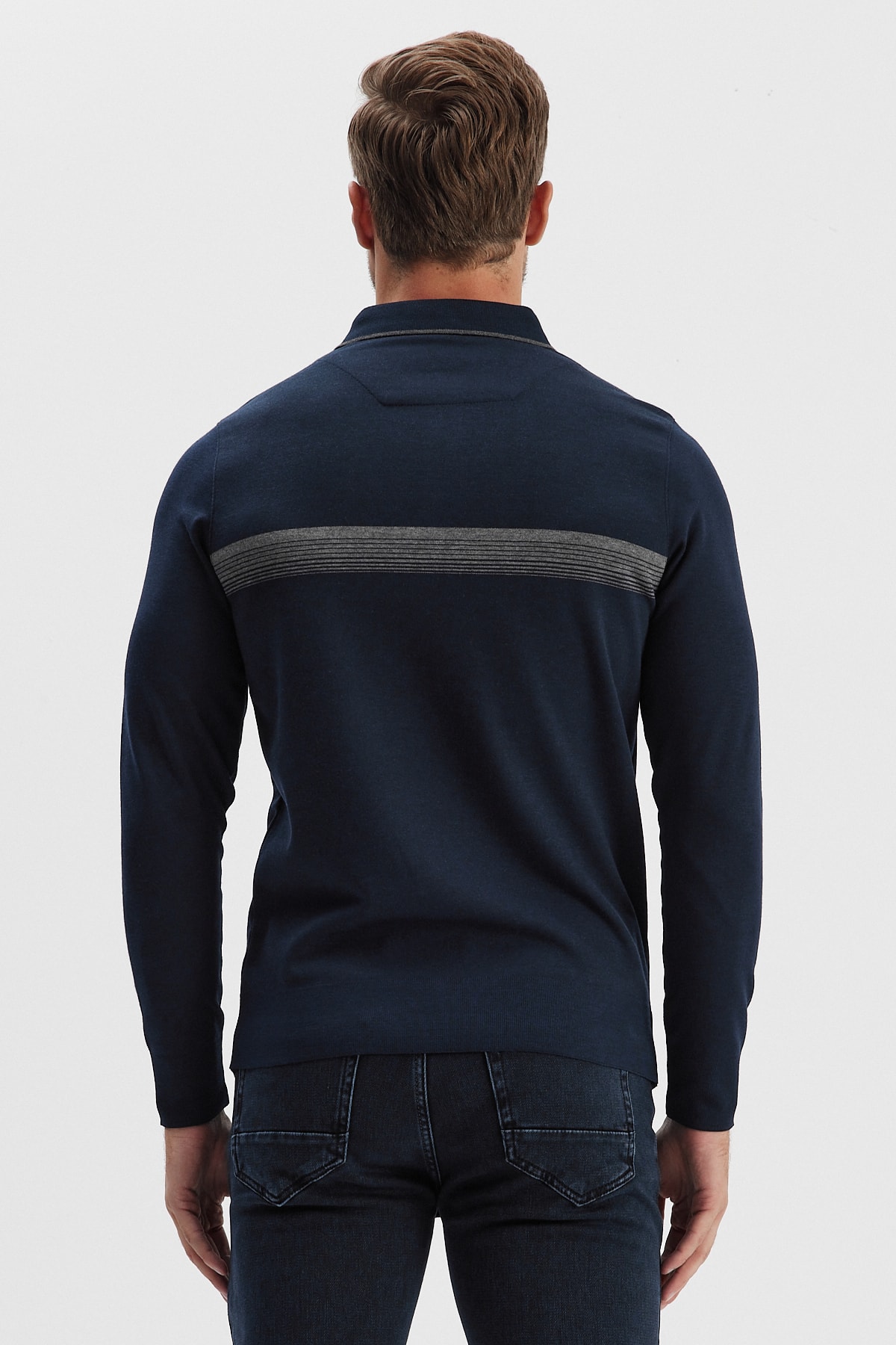 Erkek Polo Yaka Sweatshirt	