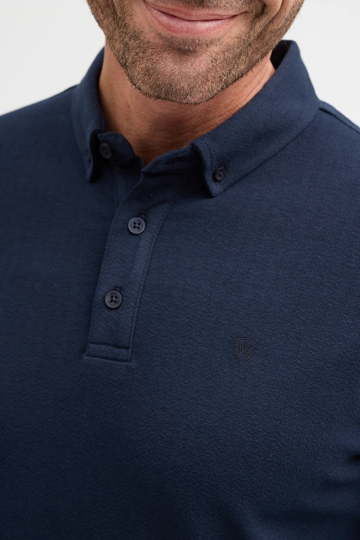 Erkek Polo Yaka Uzun Kol Sweatshırt