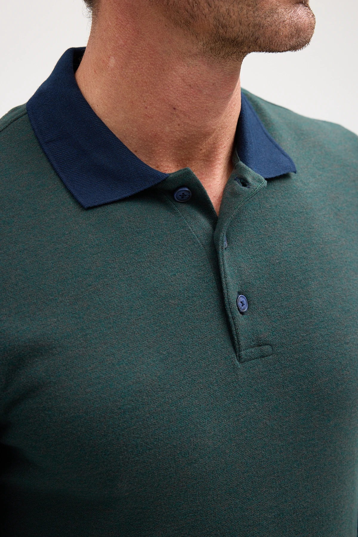 Erkek Polo Yaka Uzun Kol Sweatshirt