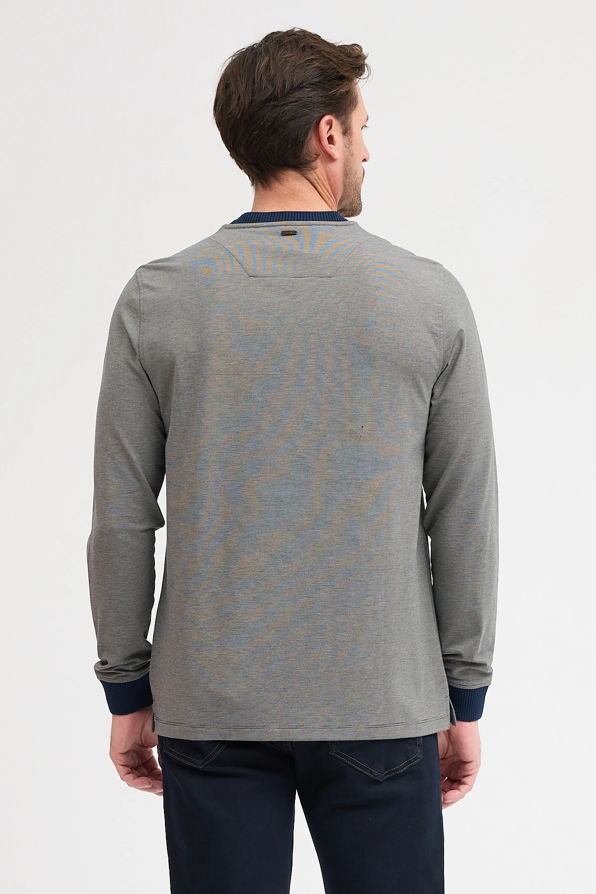 Erkek Bisiklet Yaka Uzun Kol Sweatshirt