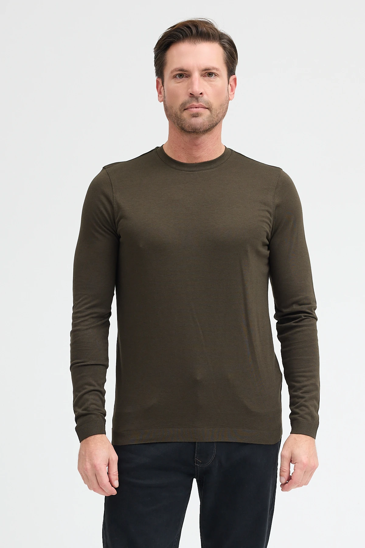 Erkek Bisiklet Yaka Uzun Kol Sweatshirt