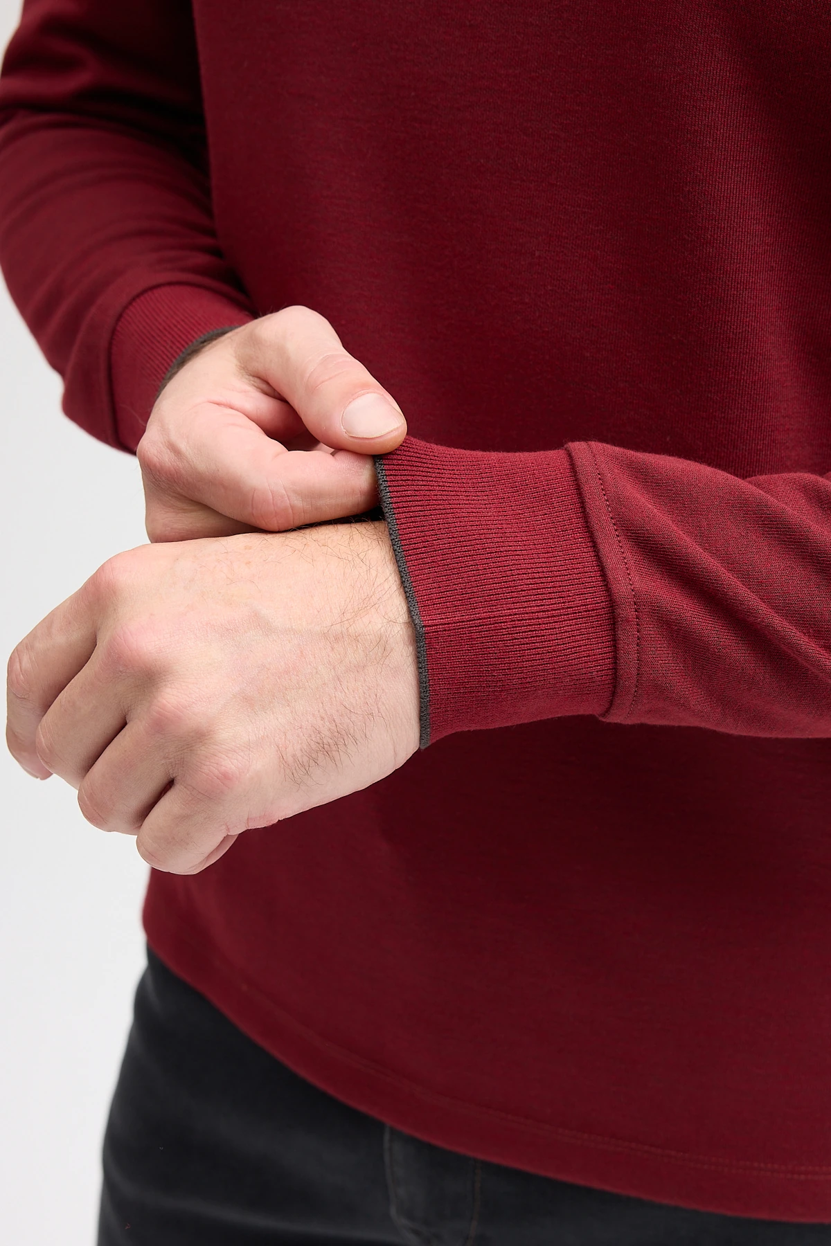 Erkek Dik Yaka Fermuarlı Sweatshirt