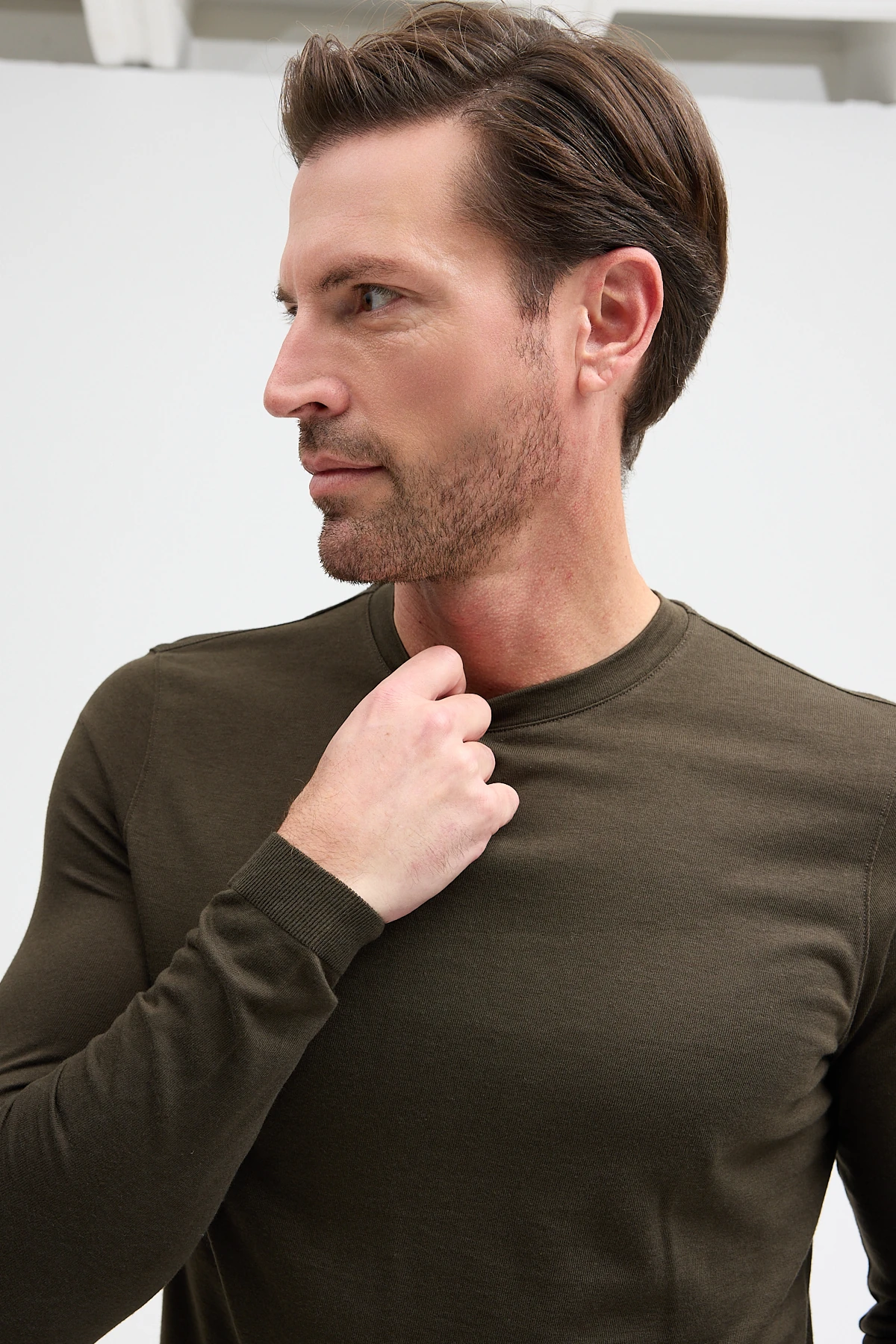 Erkek Bisiklet Yaka Uzun Kol Sweatshirt