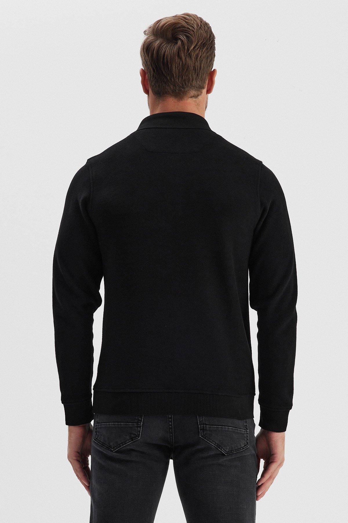 Erkek Polo Yaka Sweatshirt