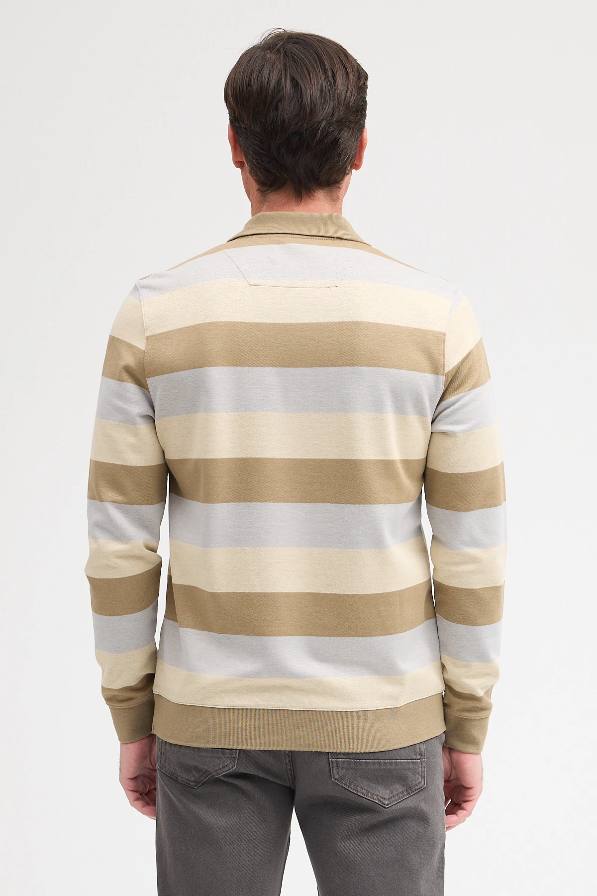 Erkek Polo Yaka Uzun Kol Sweatshirt