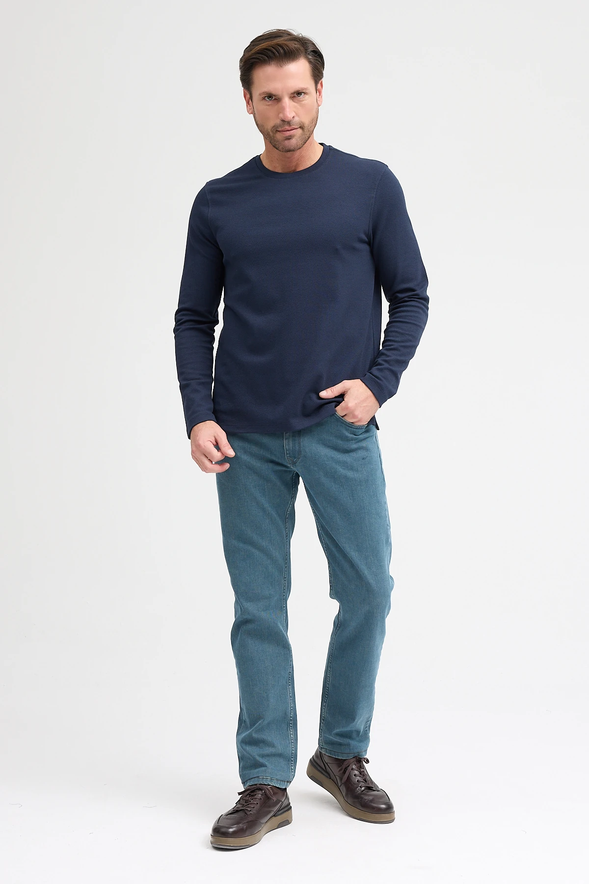 Erkek Bisiklet Yaka Uzun Kol Sweatshirt