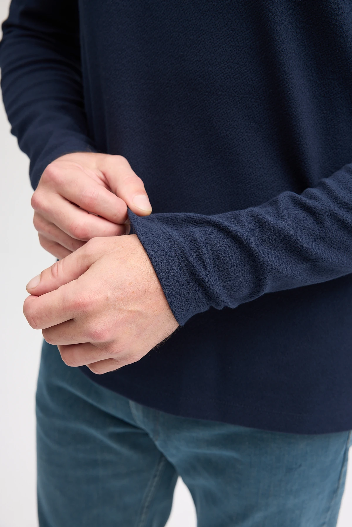 Erkek Bisiklet Yaka Uzun Kol Sweatshirt