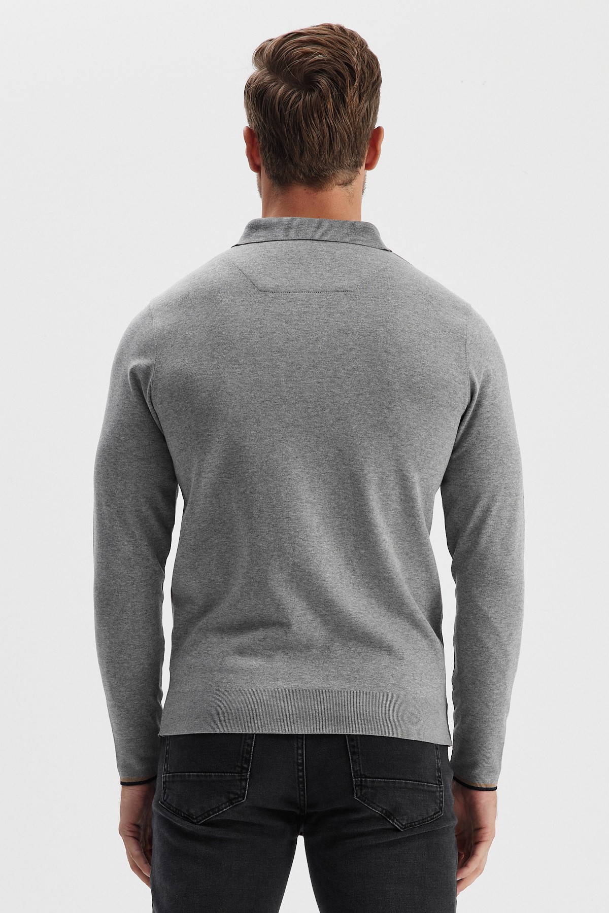 Erkek Polo Yaka Sweatshirt