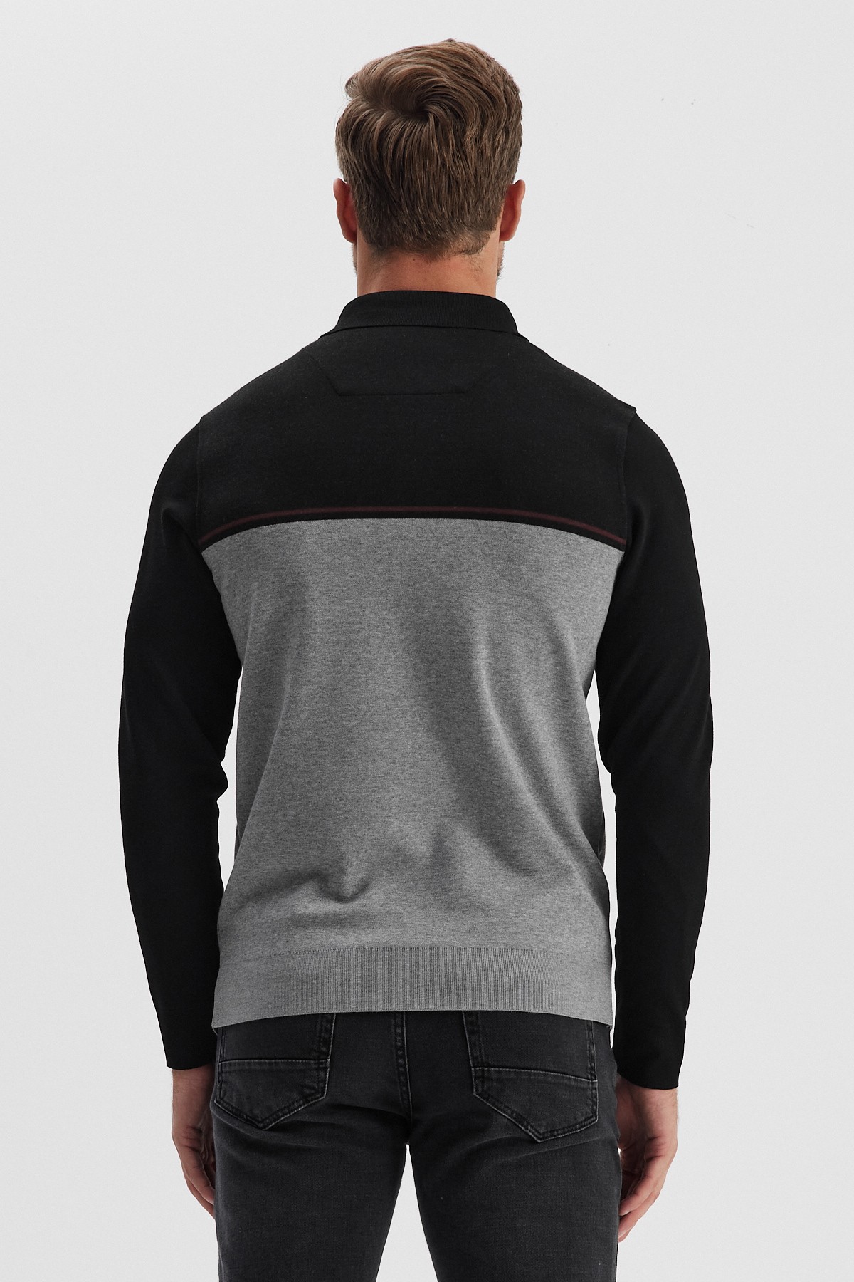 Erkek Polo Yaka Sweatshirt