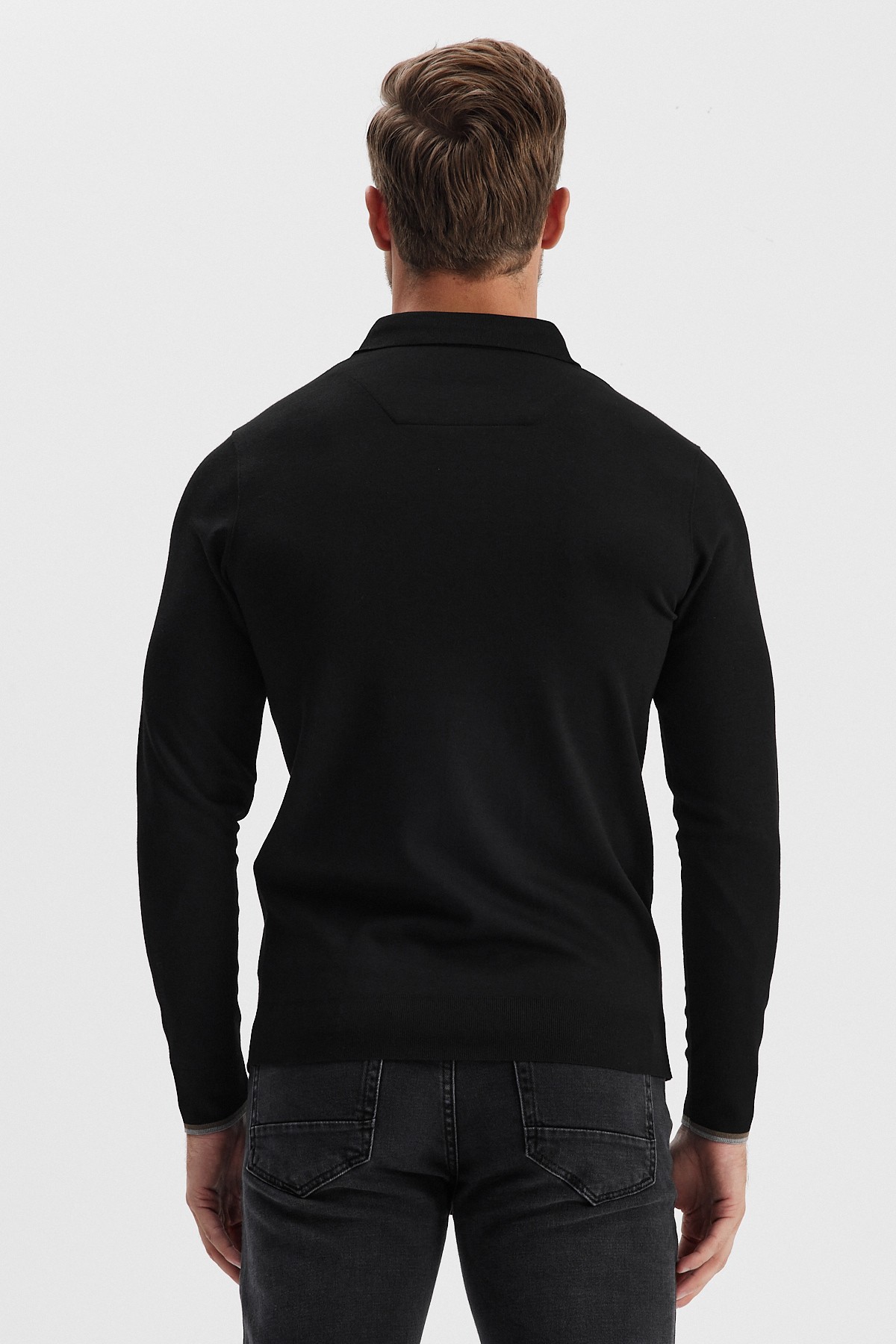 Erkek Polo Yaka Sweatshirt