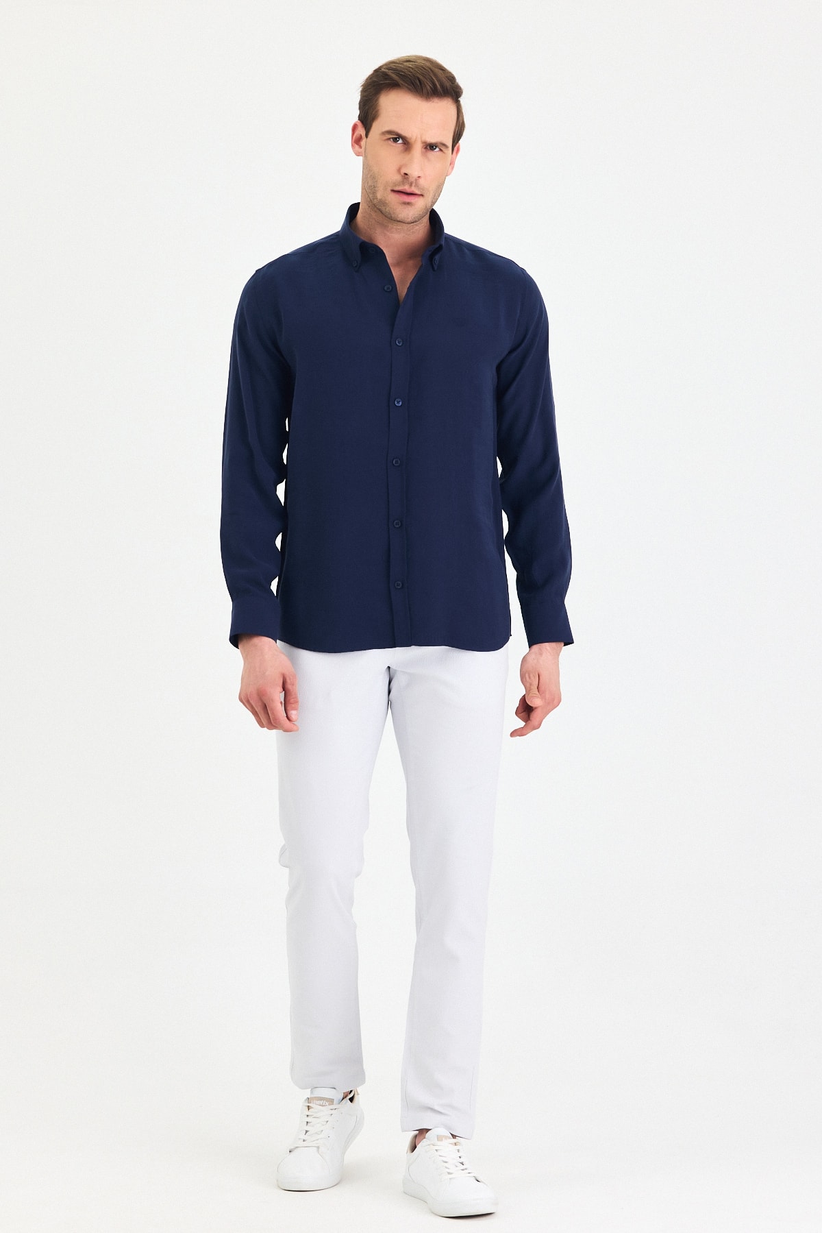 Uzun Kol Lyocell Gömlek