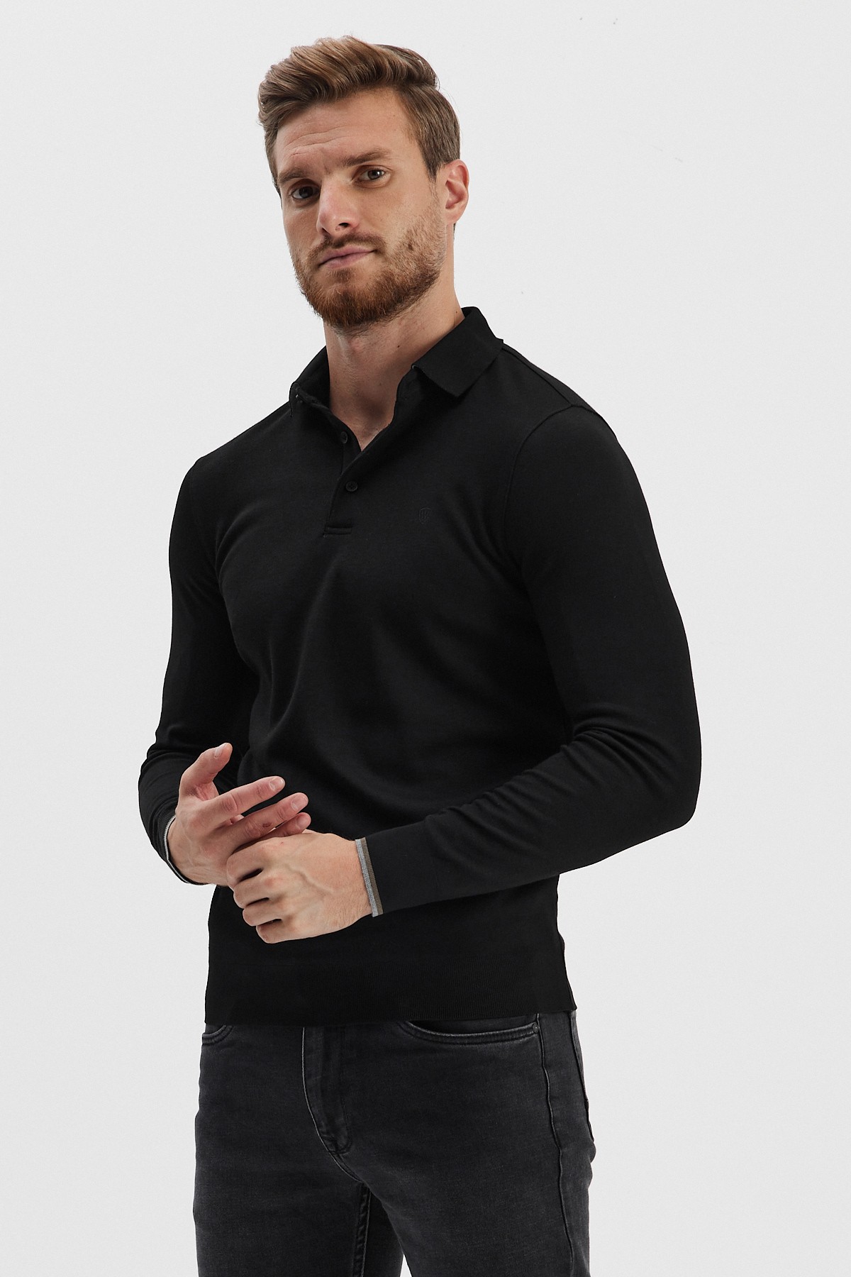 Erkek Polo Yaka Sweatshirt