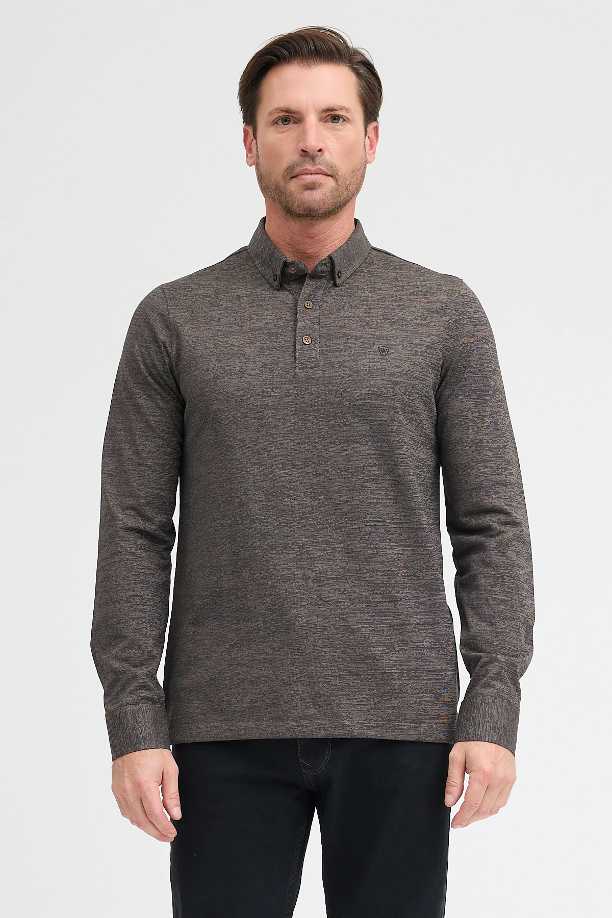 Polo Yaka Uzun Kol Sweatshirt