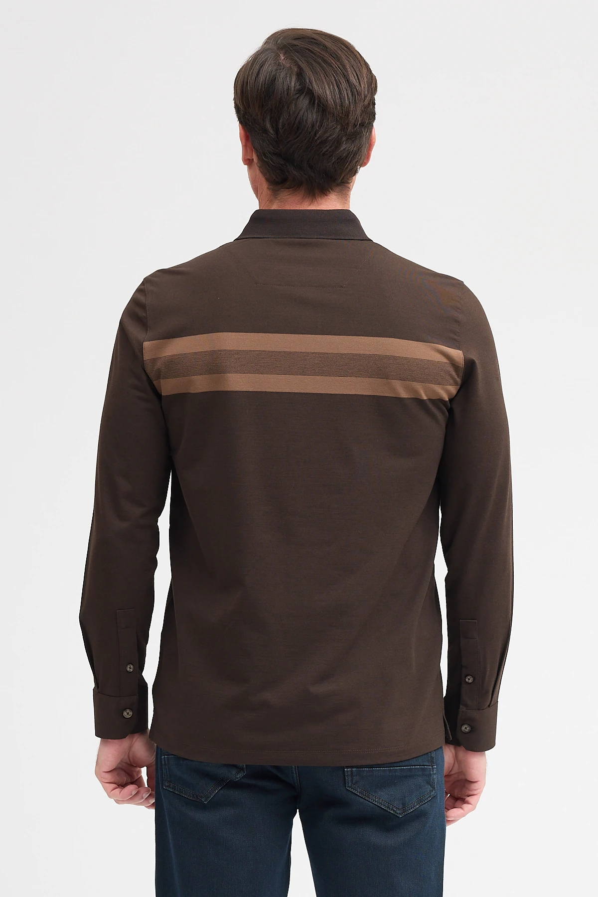 Erkek Polo Yaka Uzun Kol Sweatshirt