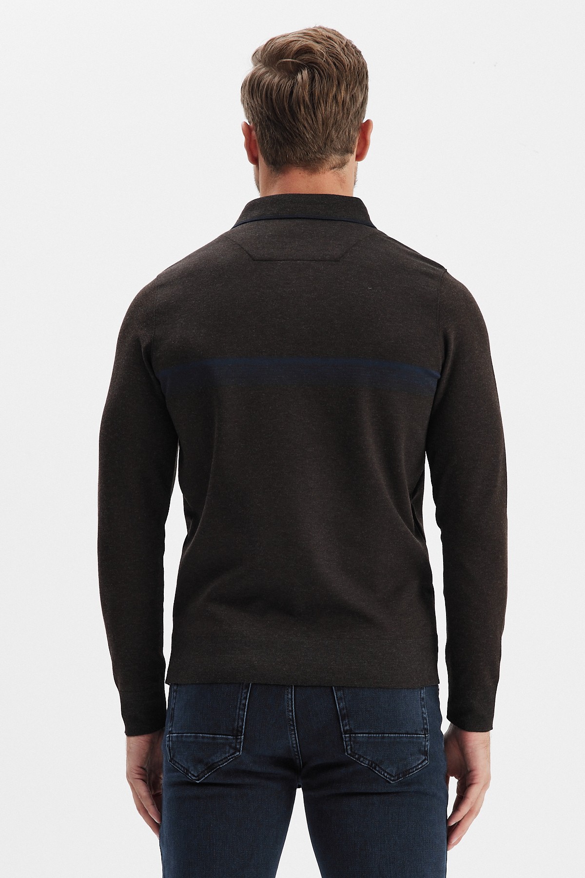 Erkek Polo Yaka Sweatshirt	
