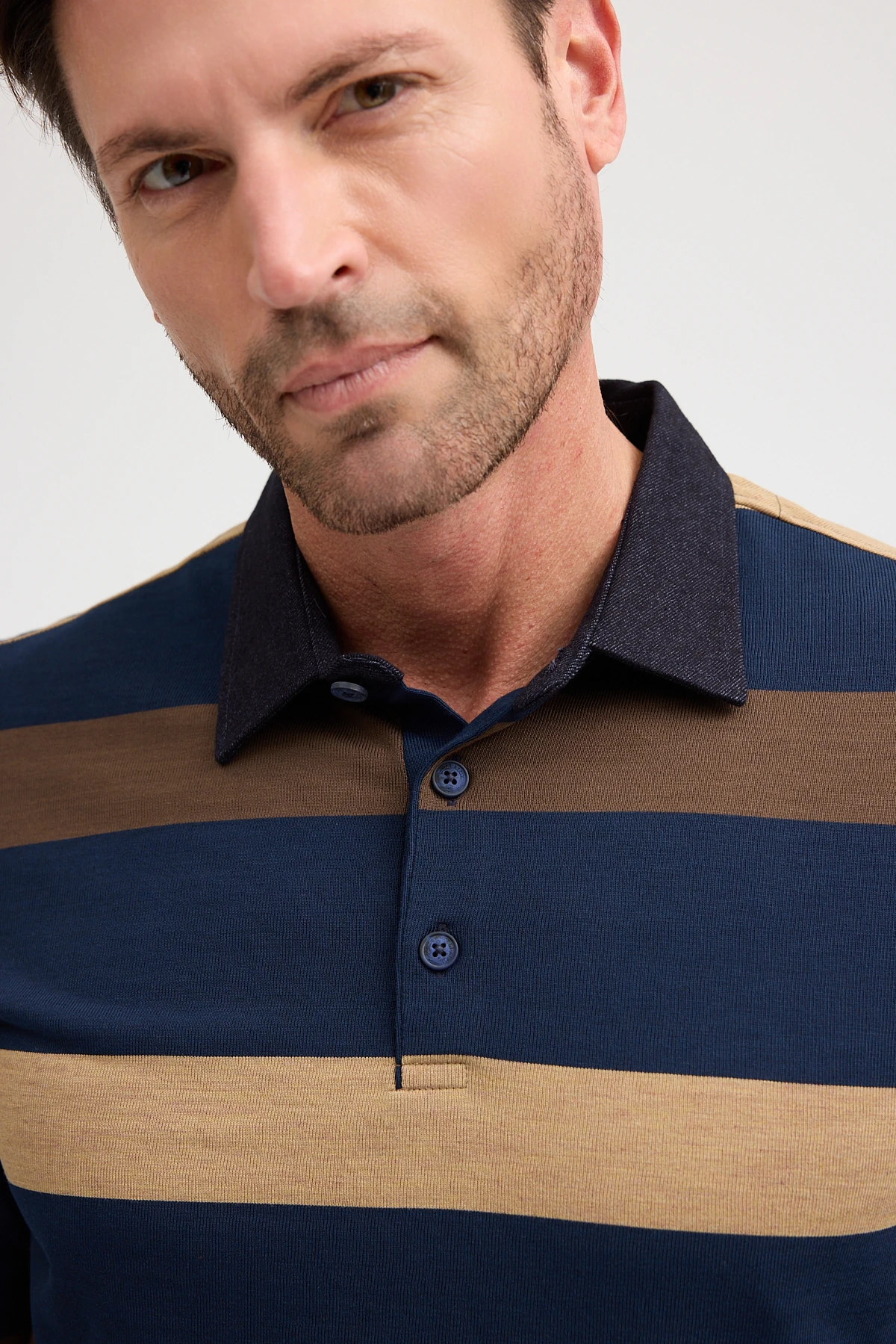 Erkek Polo Yaka Uzun Kol Sweatshirt