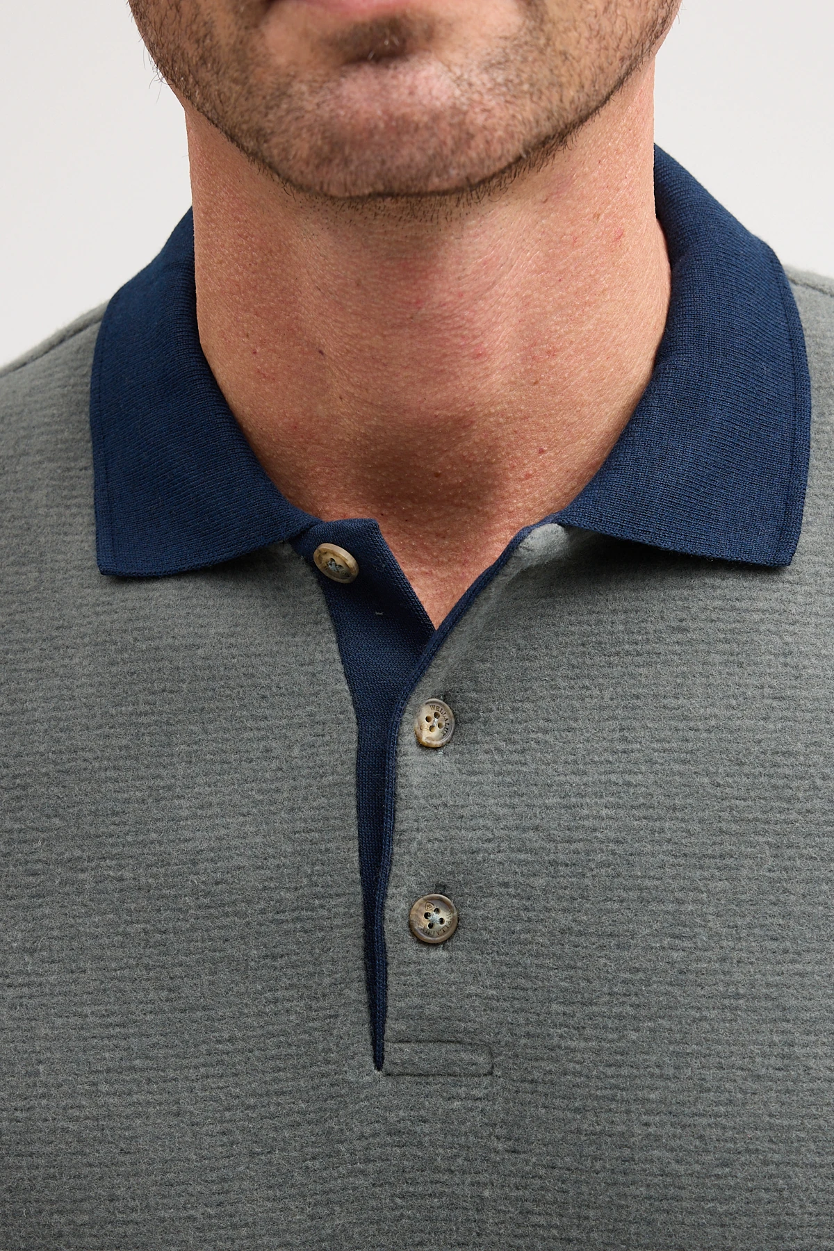 Erkek Polo Yaka Uzun Kol Sweatshirt