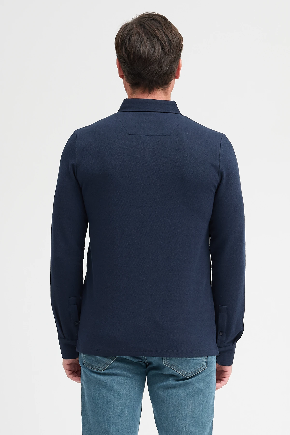 Erkek Polo Yaka Uzun Kol Sweatshırt