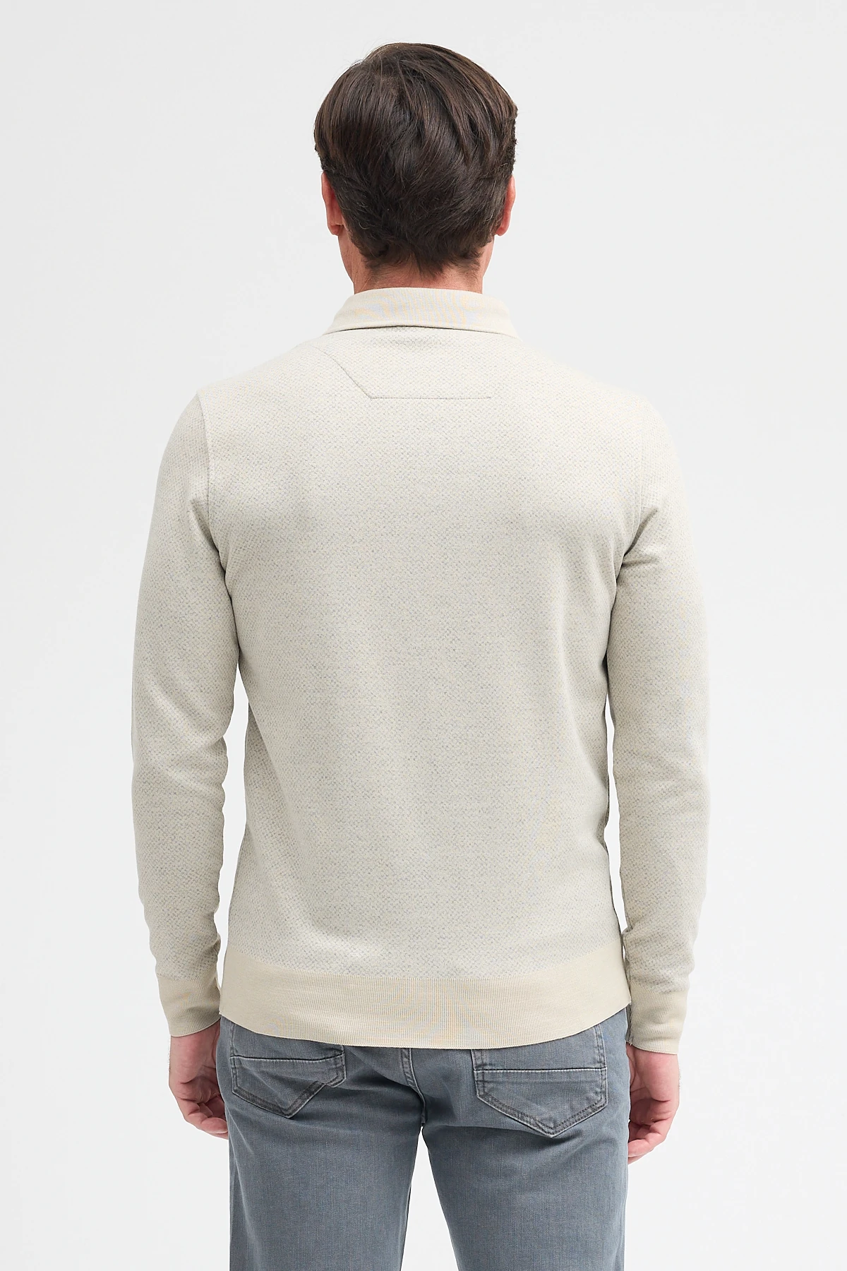 Erkek Polo Yaka Uzun Kol Sweatshirt