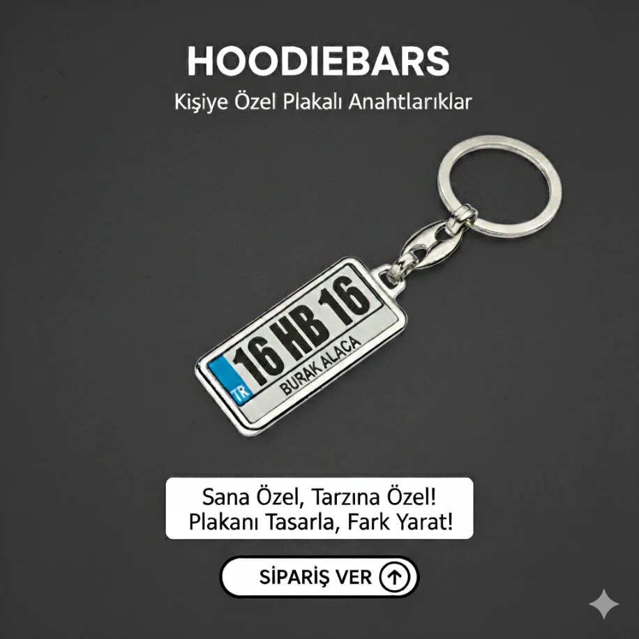 Kişiye Özel Plakalı Anahtarlık