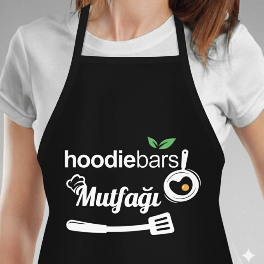 Hoodiebars Kişiye Özel Unisex Mutfak Önlüğü - İsme Özel Şef Önlüğü