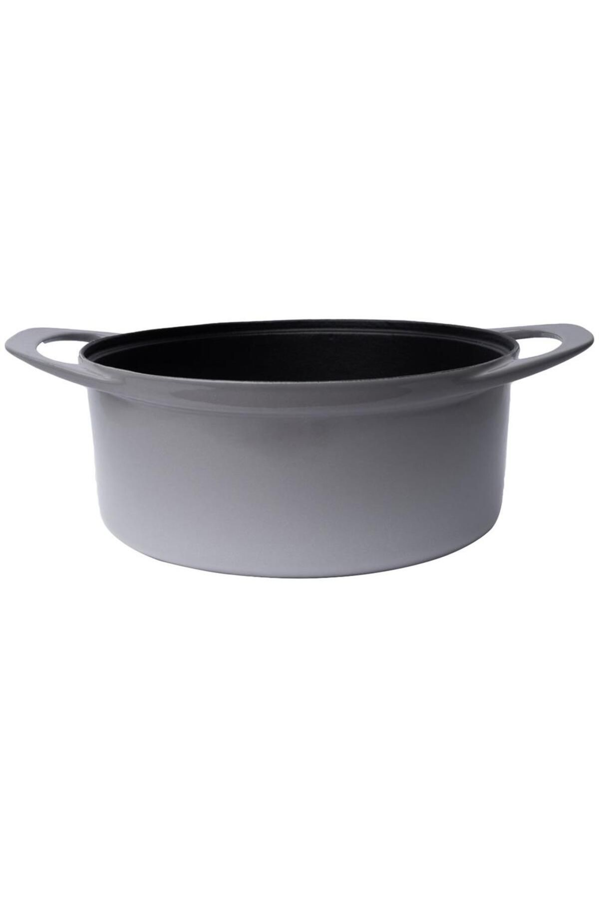 Potart Stone Gri Derin Döküm Tencere 28 Cm