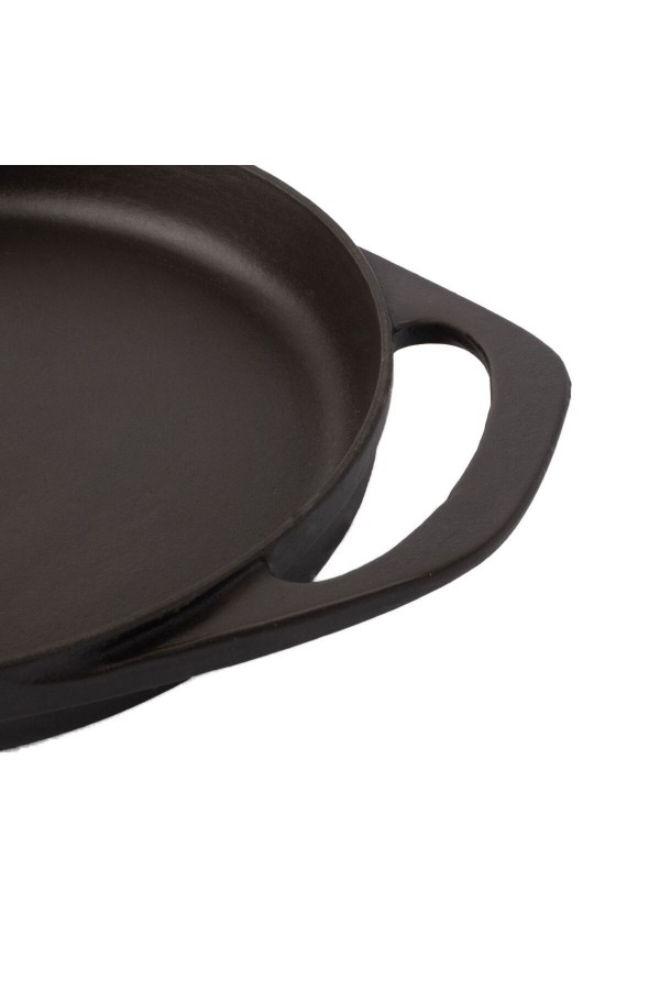 Potart 22 cm Yuvarlak Sahan - Mat Siyah