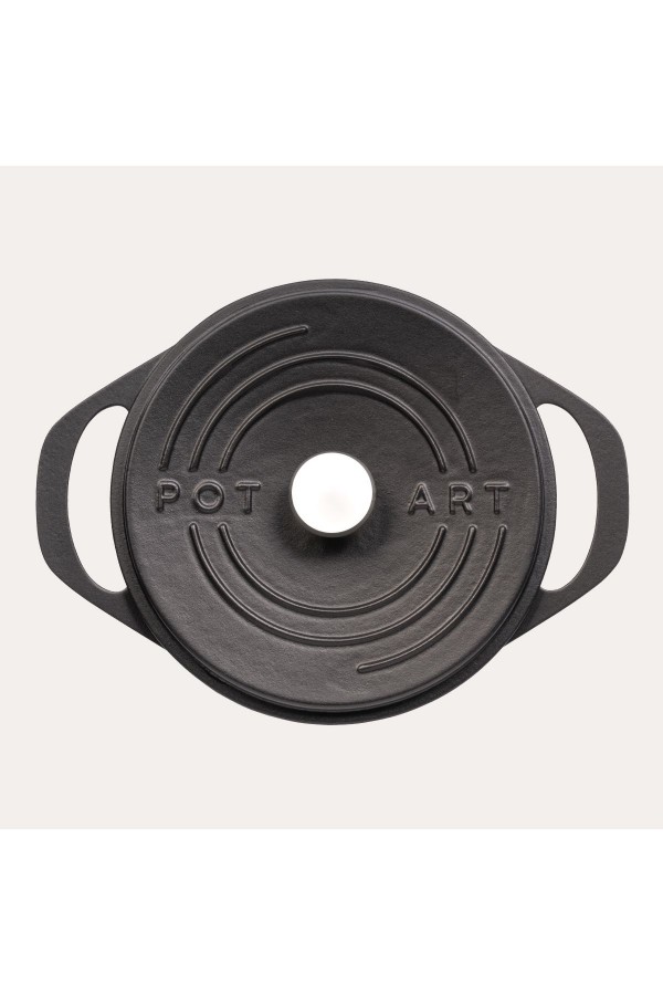 Potart 26 cm Yuvarlak Sığ Tencere - Mat Siyah