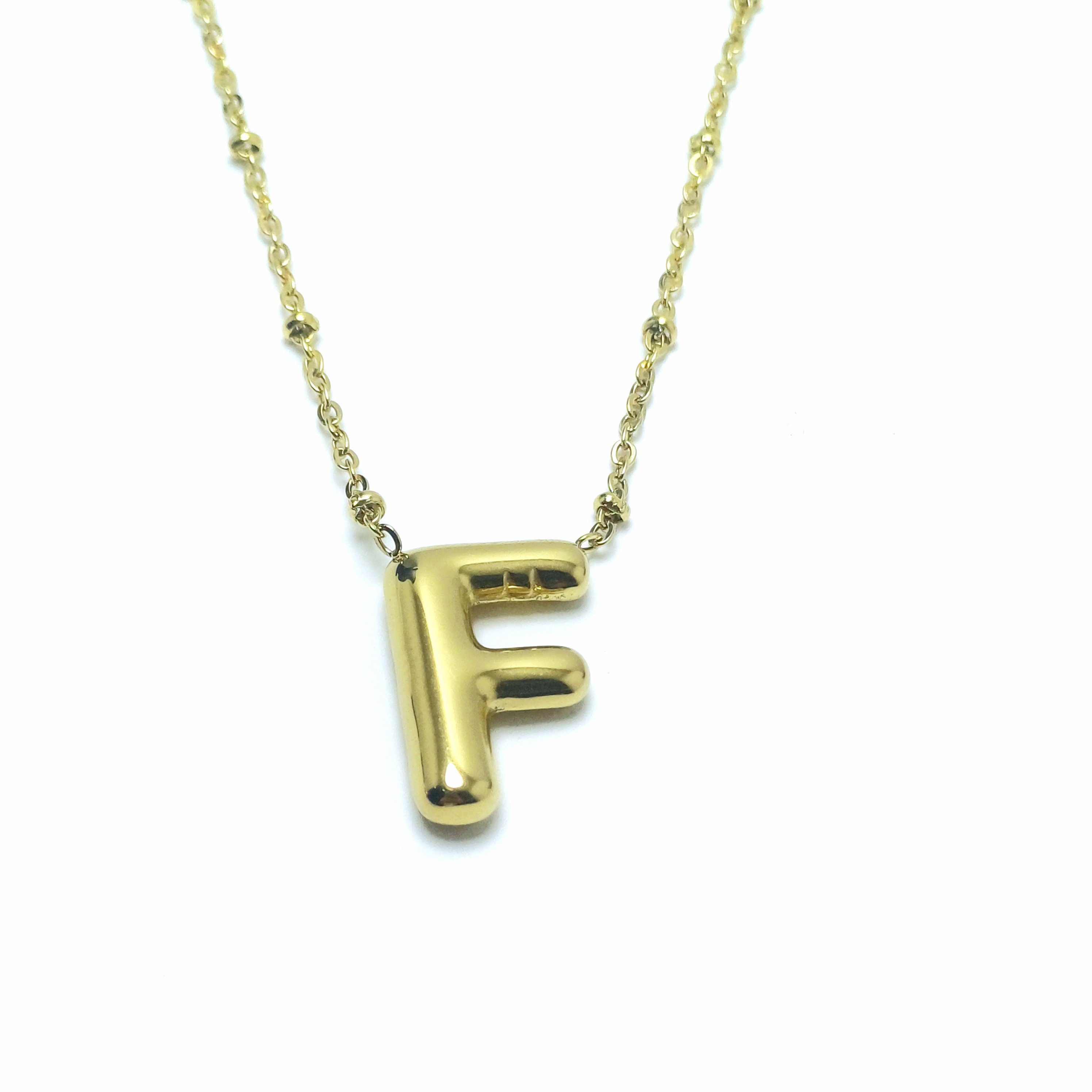 ÇELİK KOLYE F HARFLİ