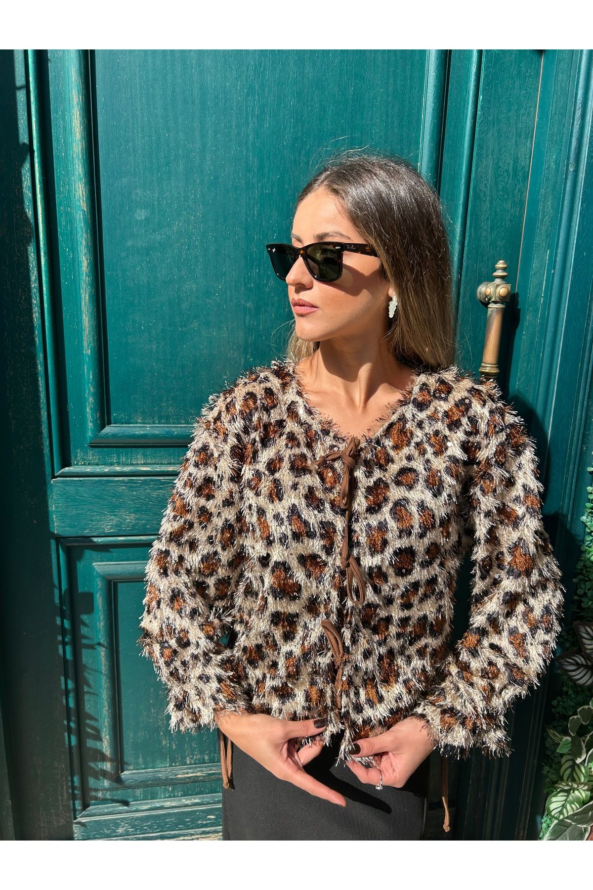 Leopar Desenli Pinterest Model hırka